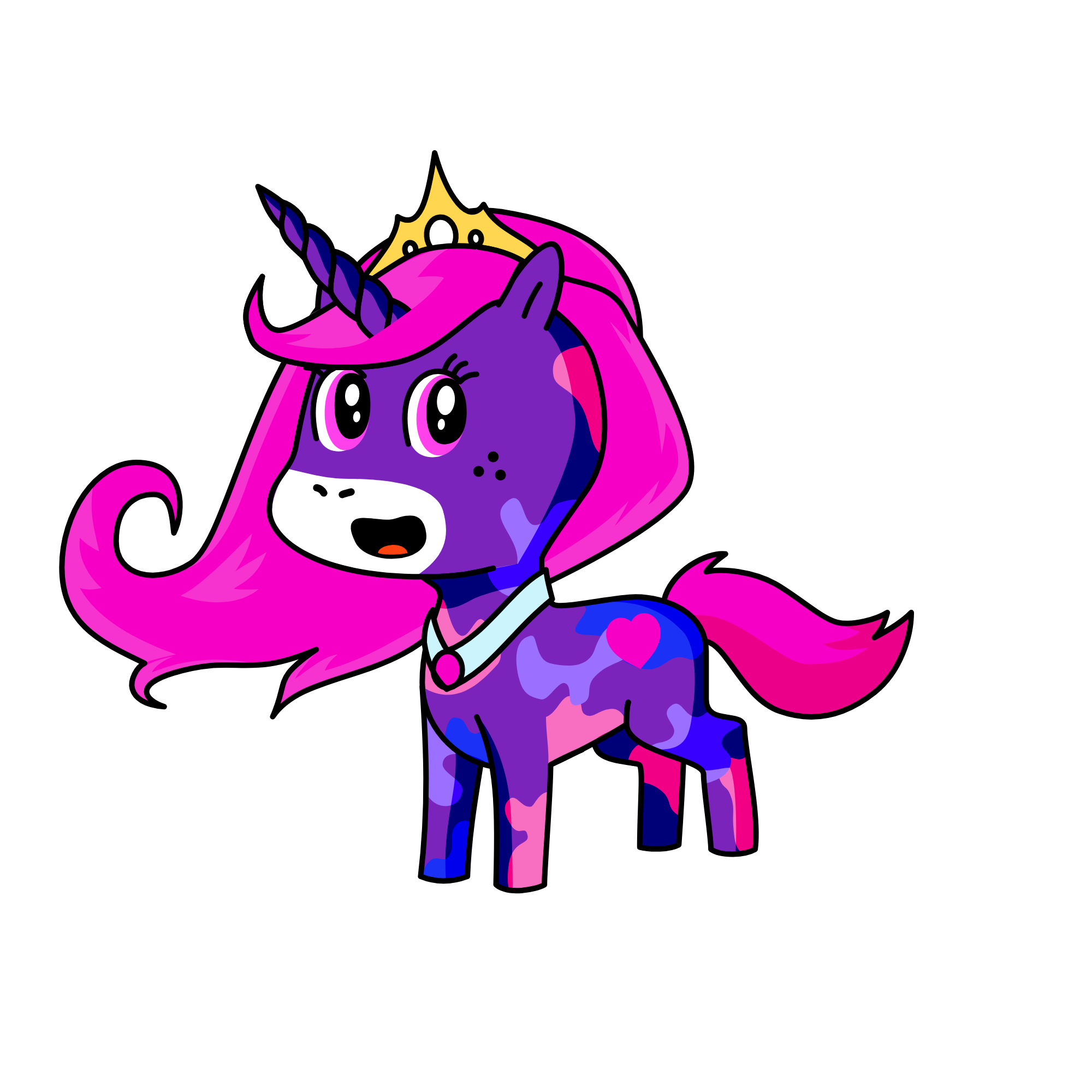 queen pink, the unicorn