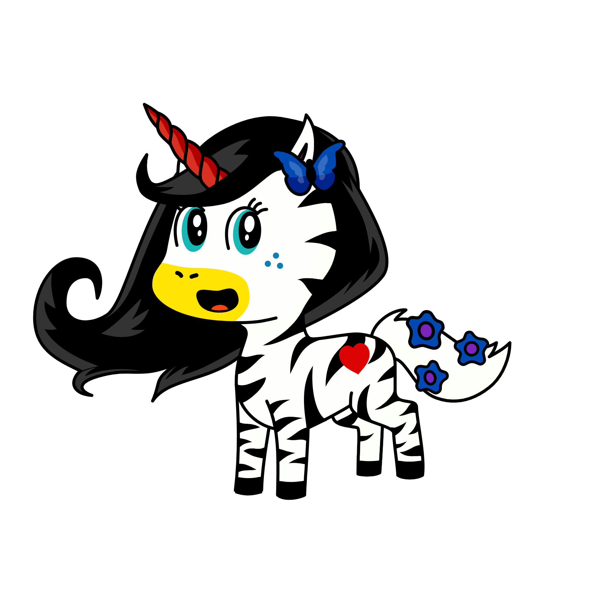 zebra, the unicorn