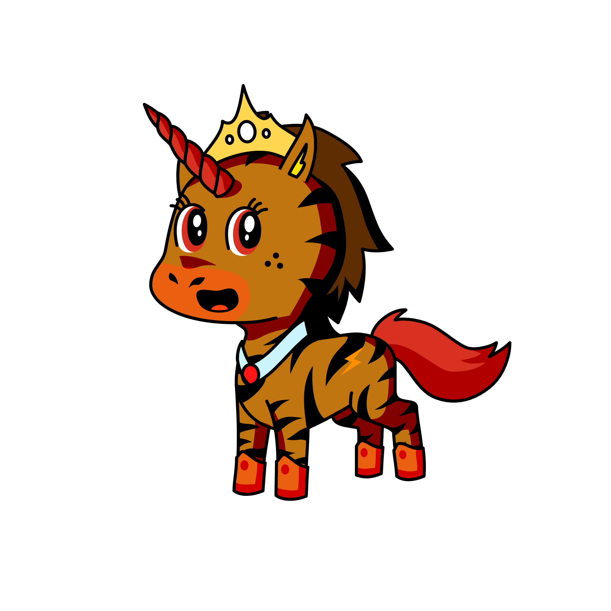Zebraey, the unicorn