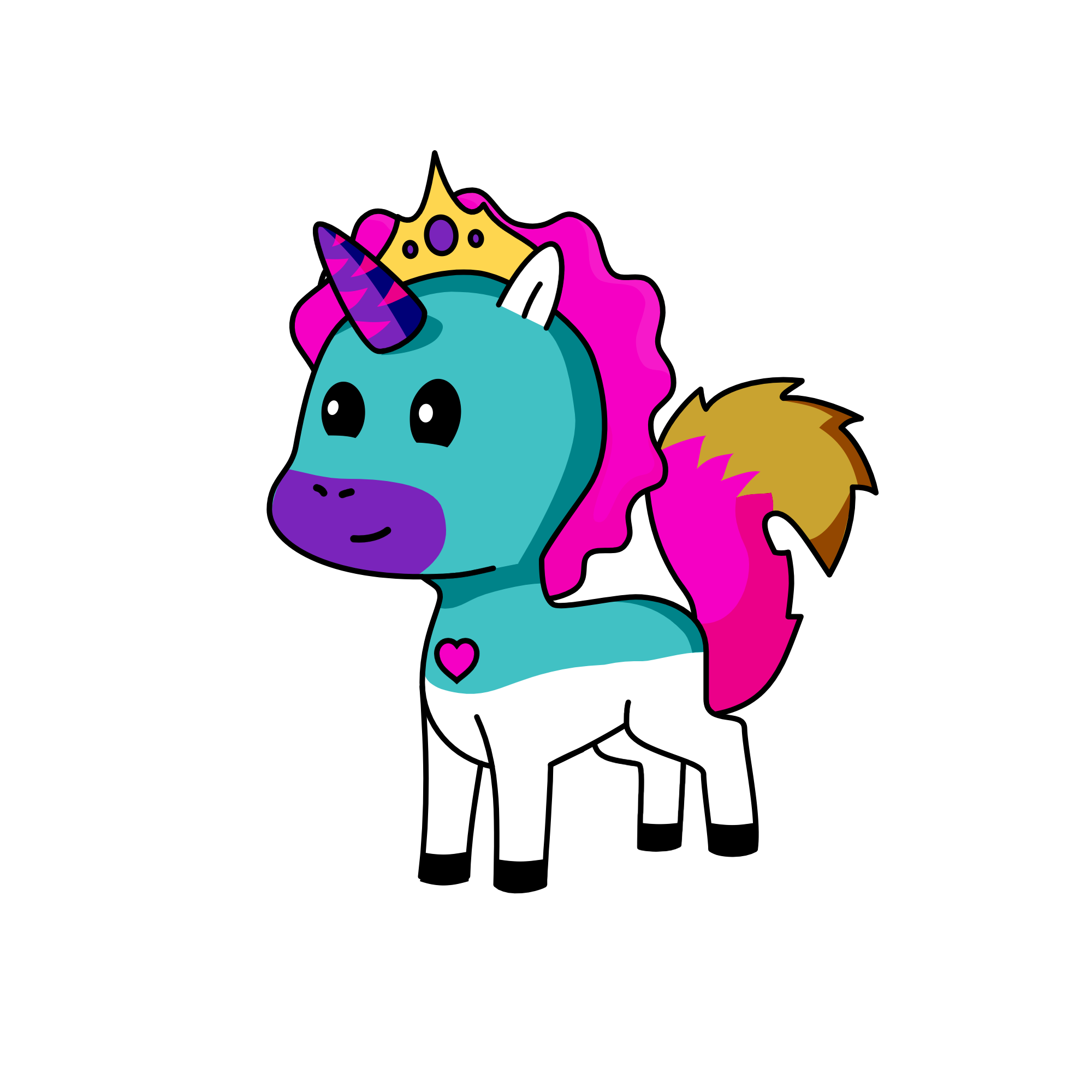 Pink, the unicorn
