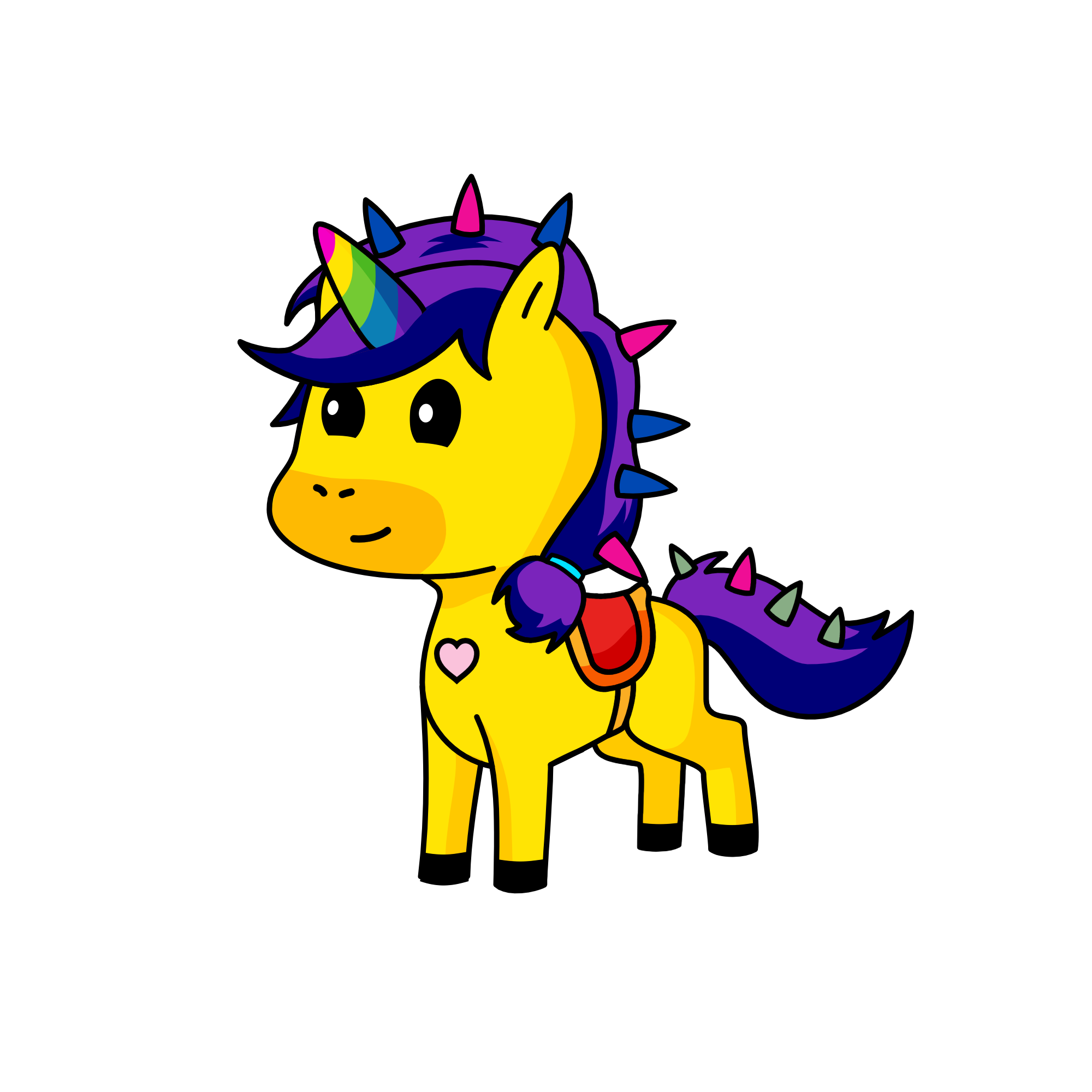 Spiky, the unicorn