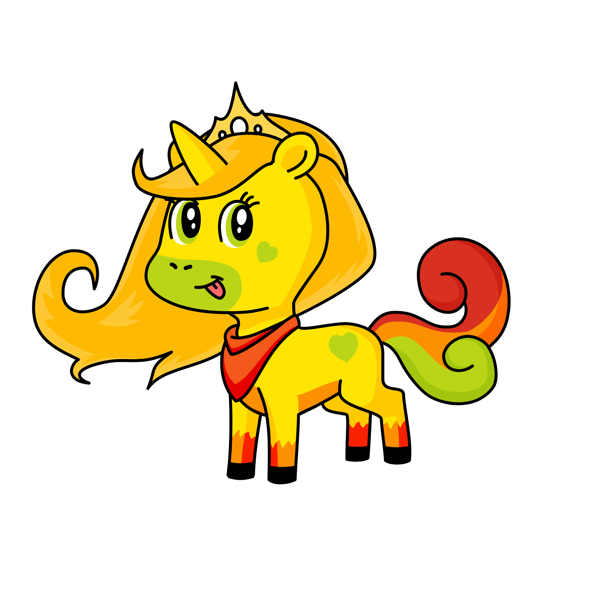 Fire, the unicorn