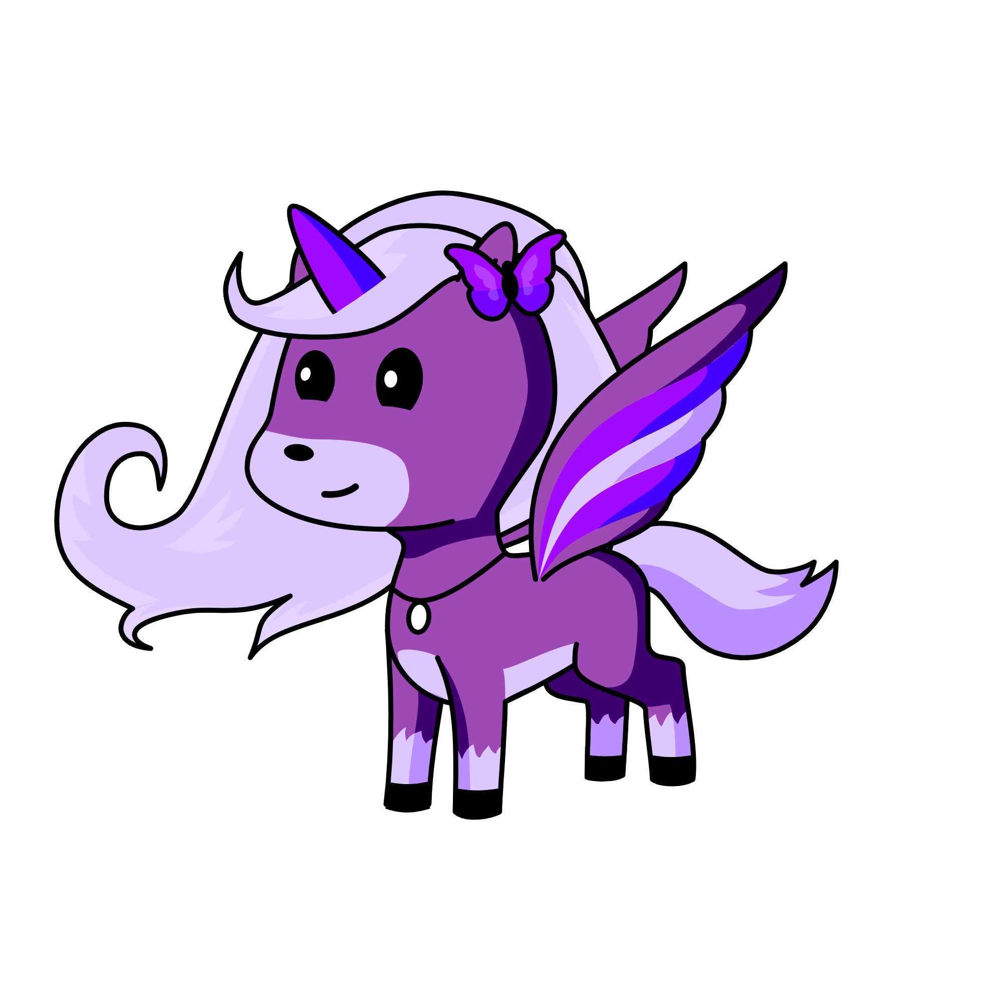 Lady Purple, the unicorn