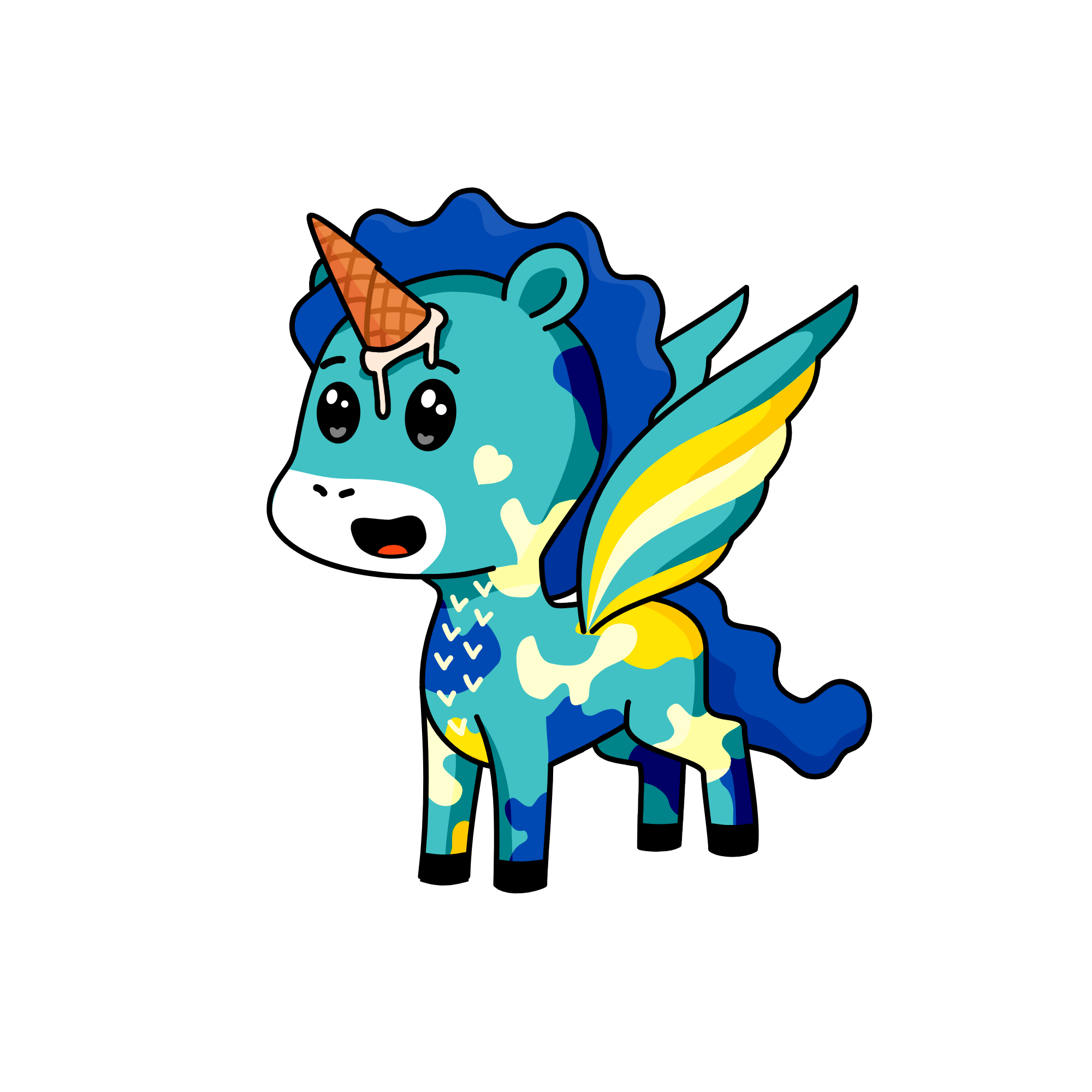 messy, the unicorn