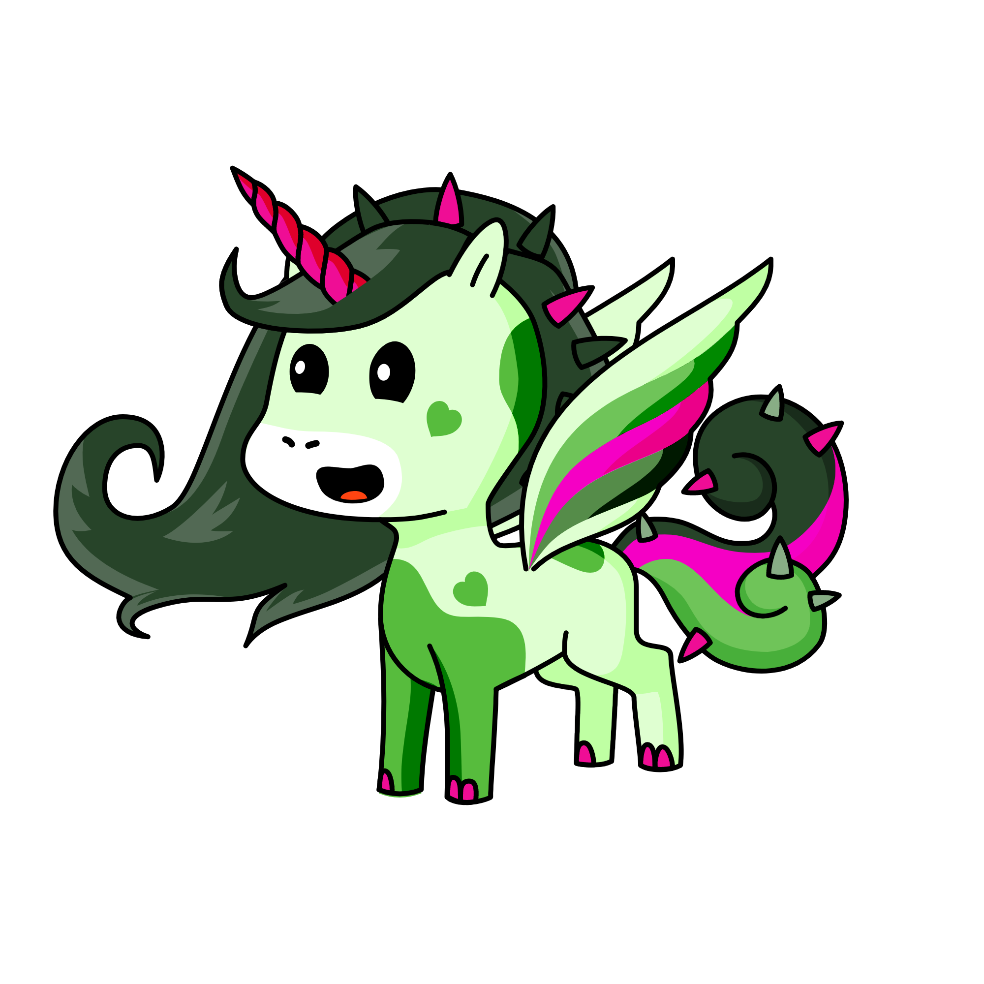 just changed greenie a bit.., the unicorn