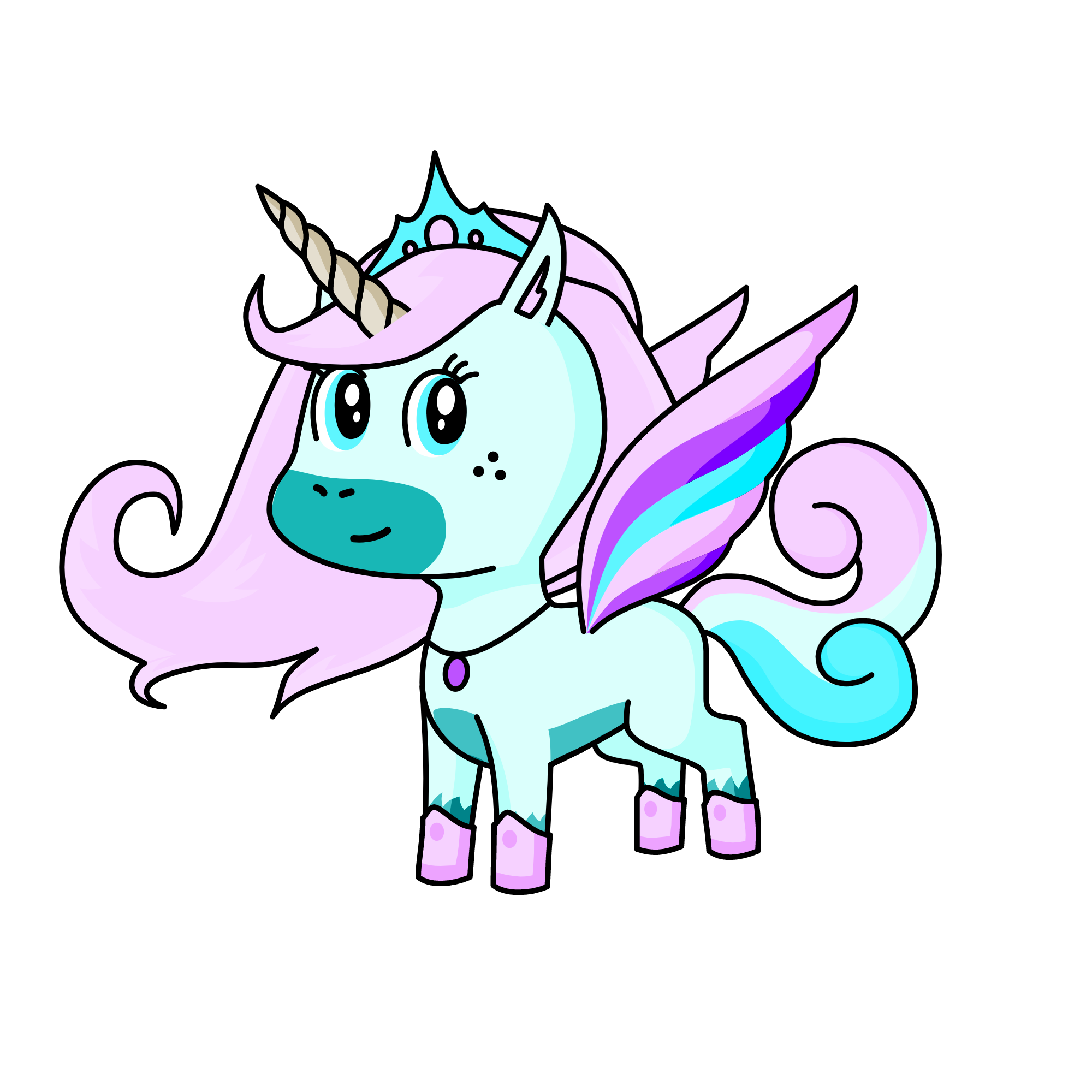 Queen Snowdrop [Queen of ice], the unicorn