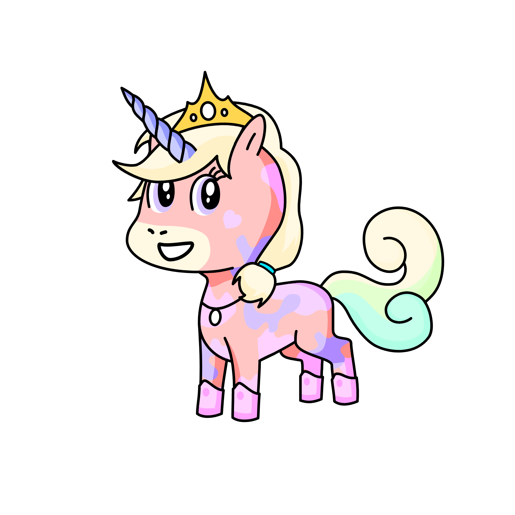 Pastellar, The Queen of Rainbow Kingdom, the unicorn