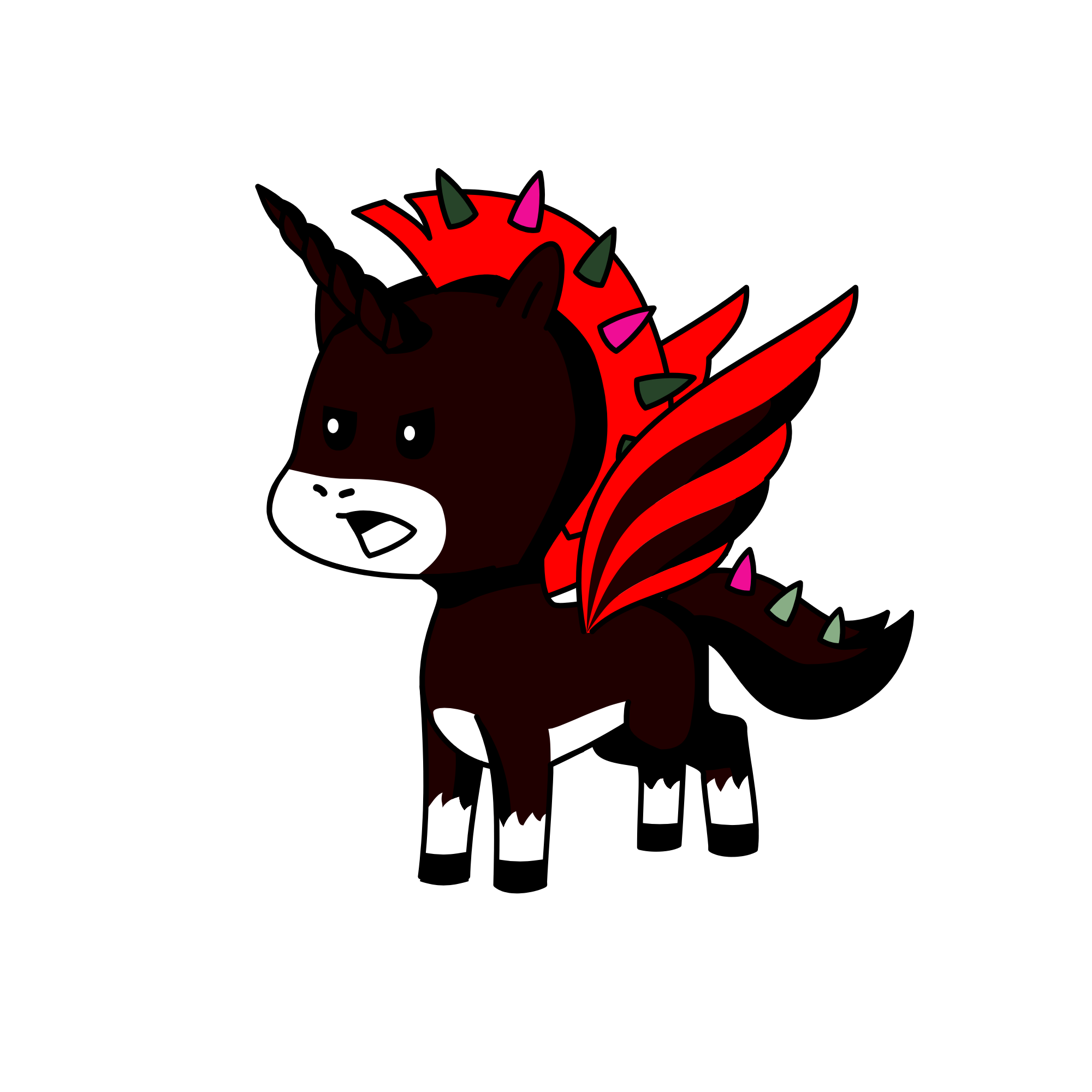 Spiky , the unicorn