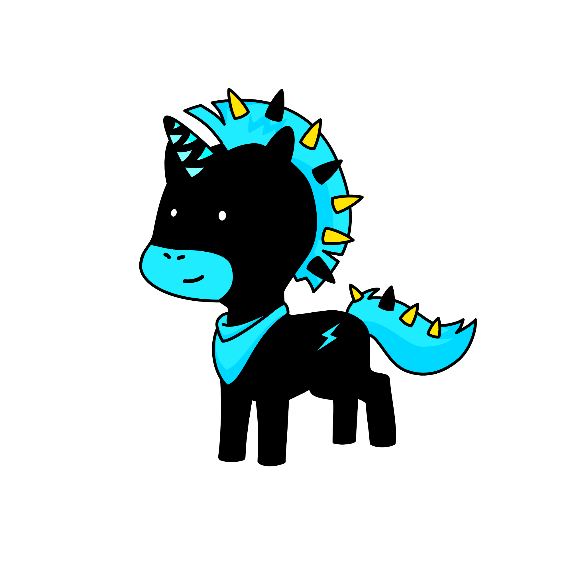 blacky, the unicorn