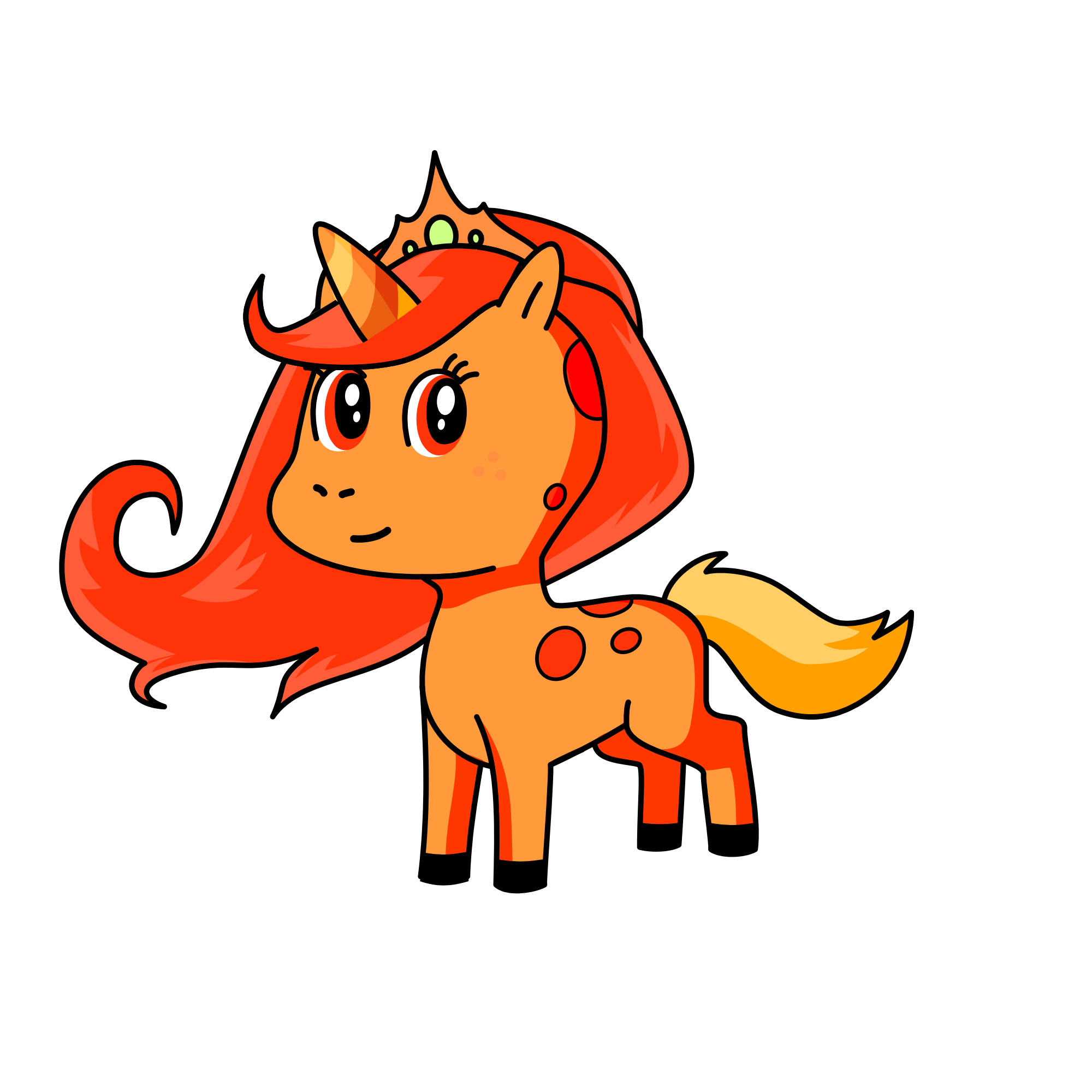 Sun hot, the unicorn