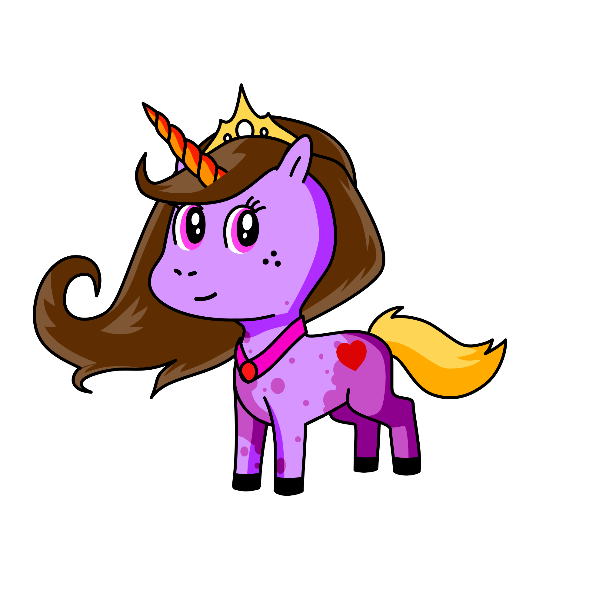 Princess Violet, the unicorn