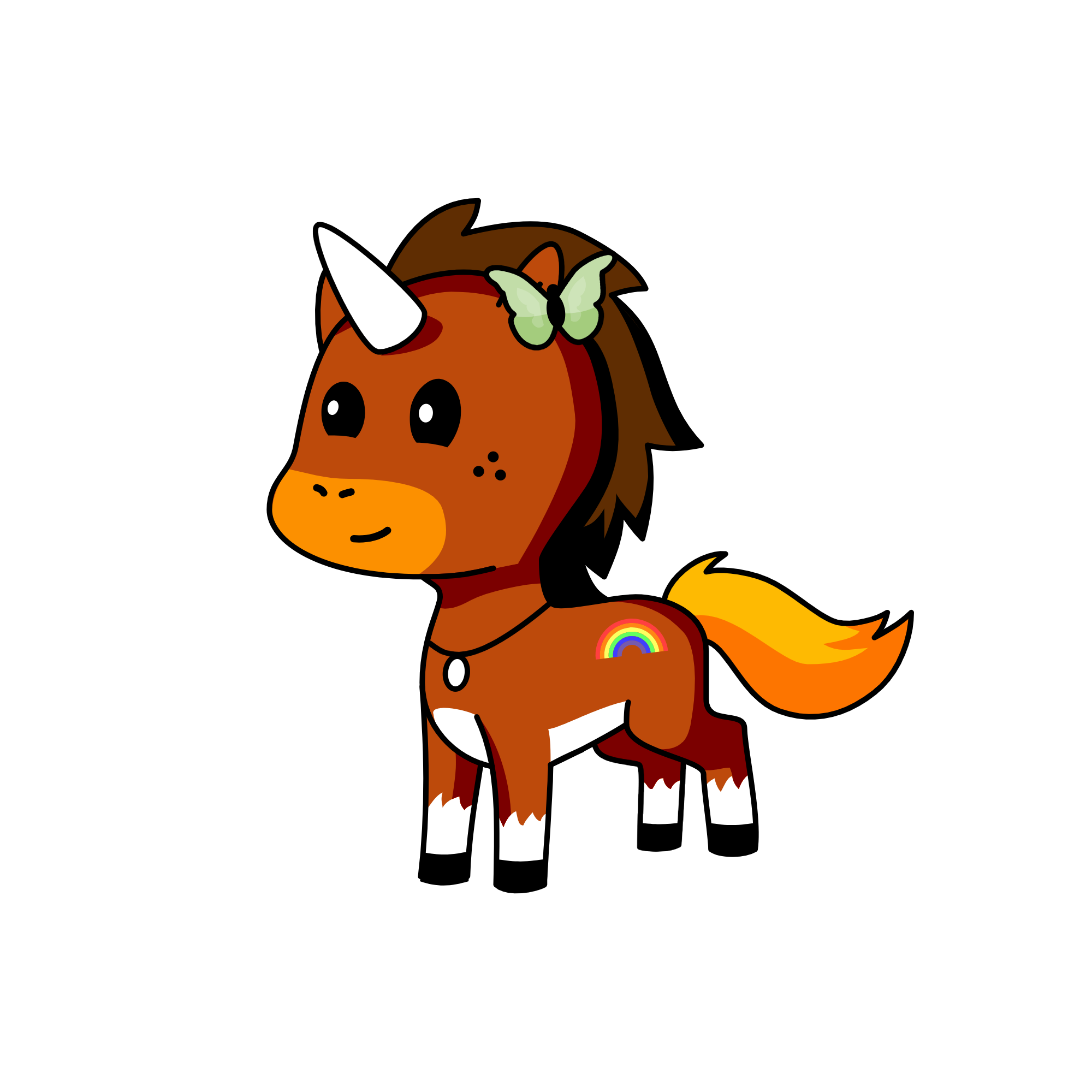 butterfly, the unicorn