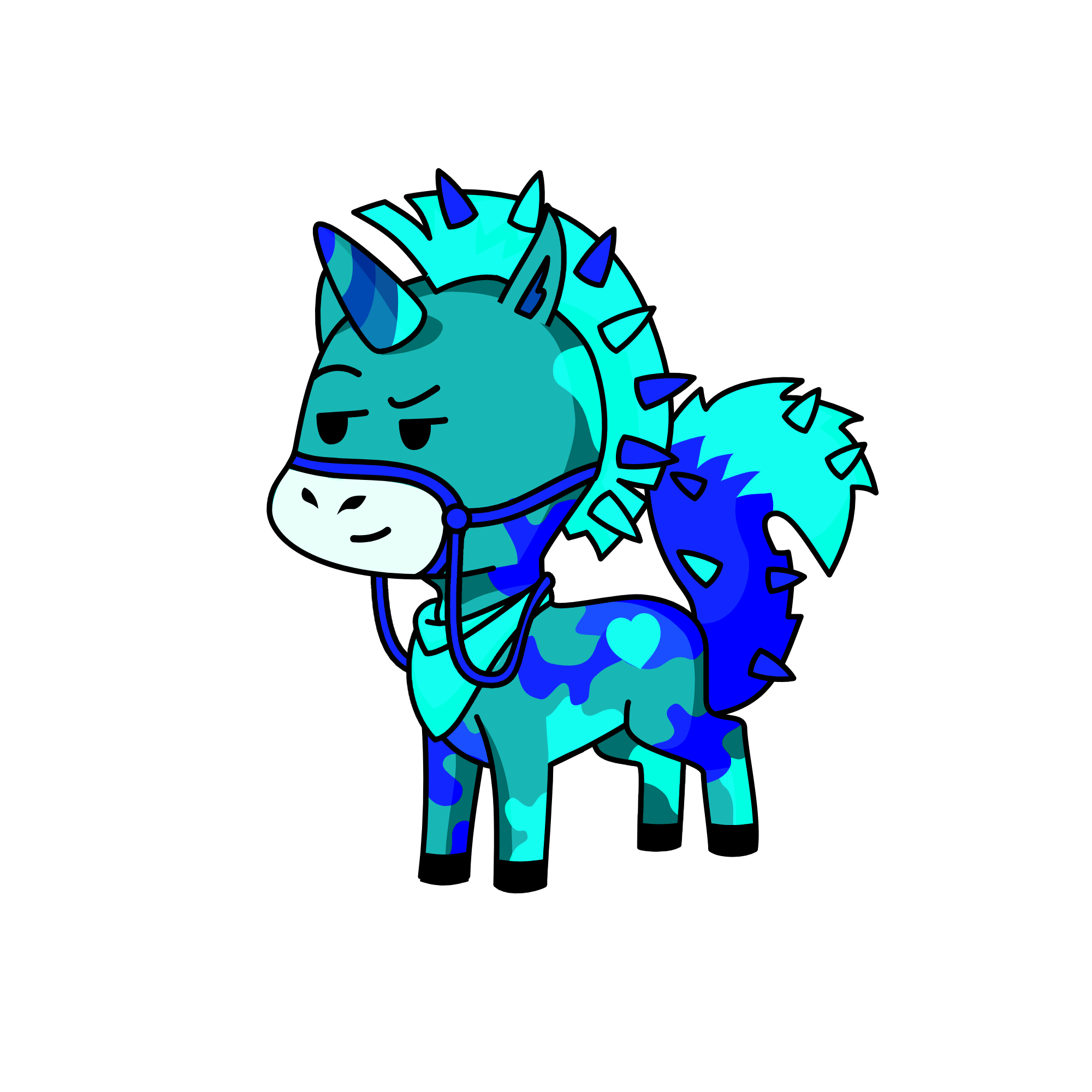 BLUE CAMOW, the unicorn
