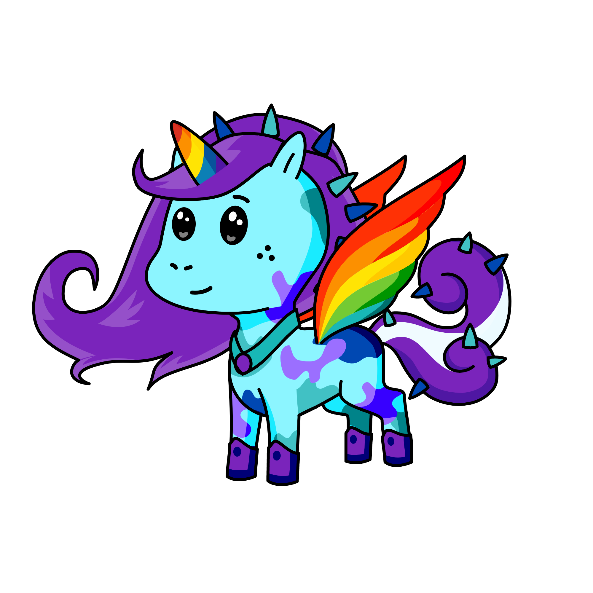 Rainbow, the unicorn