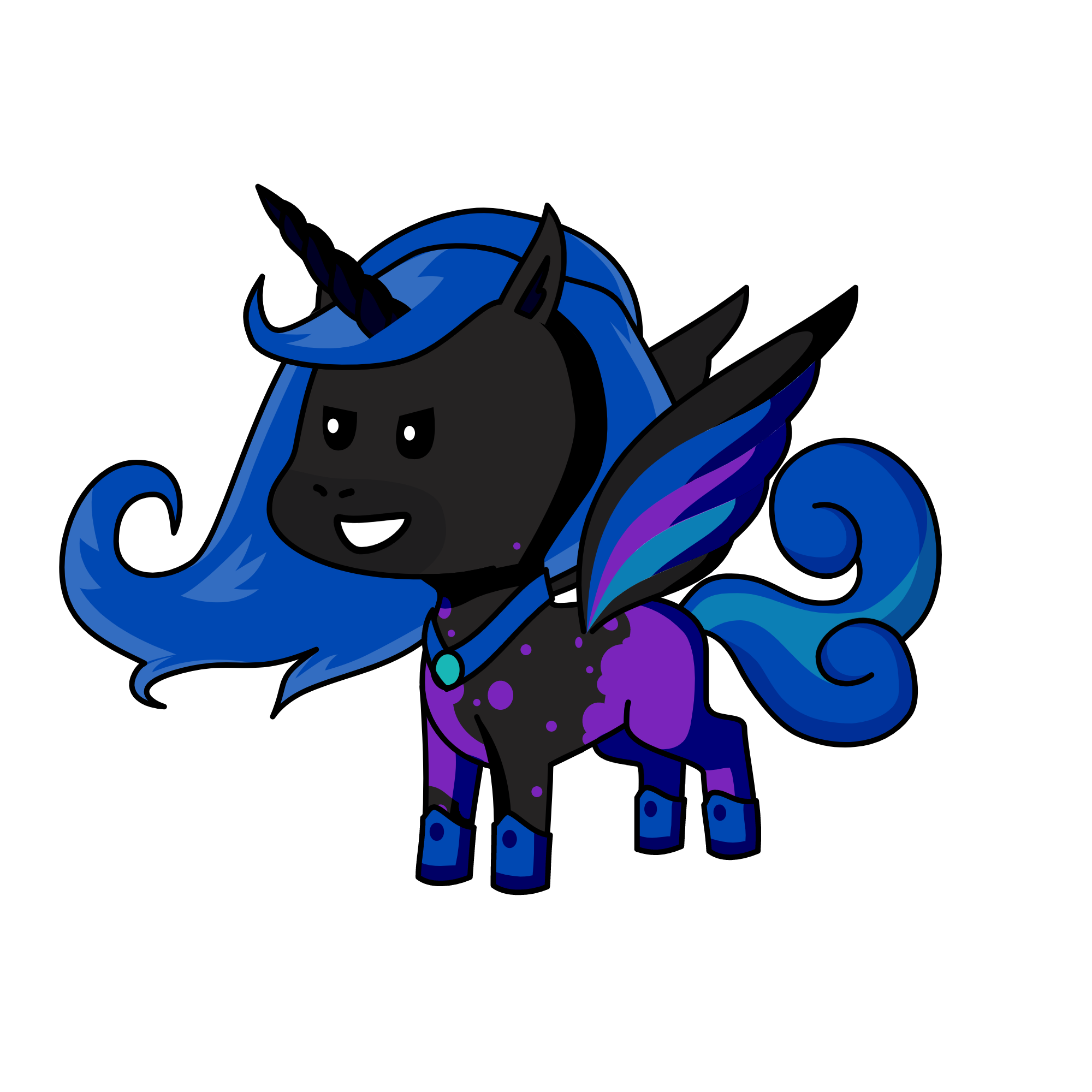 Night mare moon, the unicorn