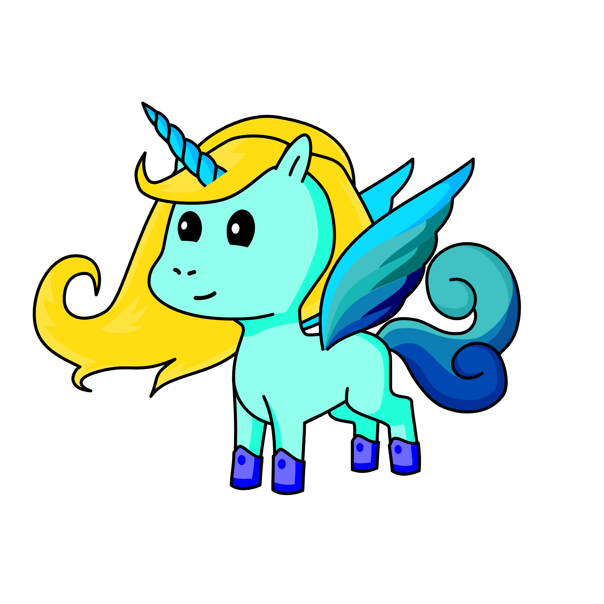 queen elsa, the unicorn