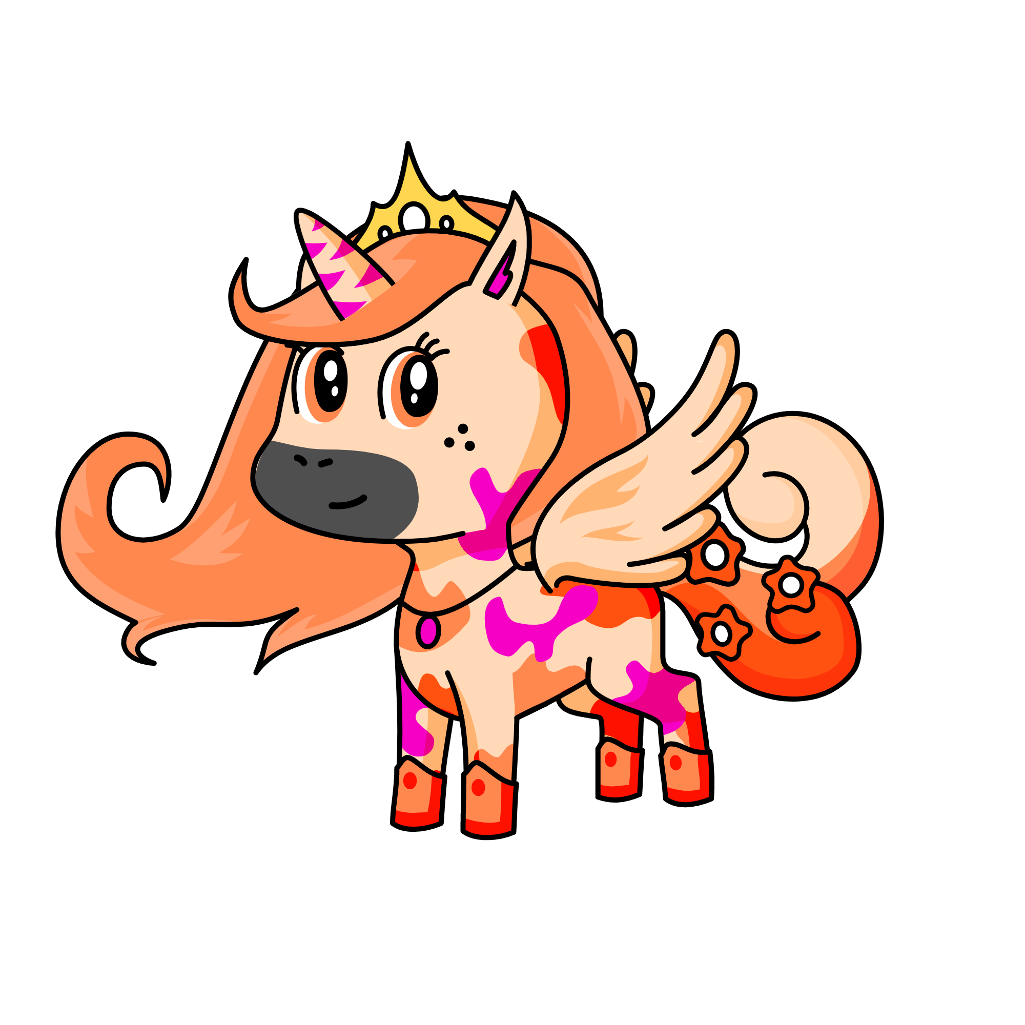 Peachy, the unicorn