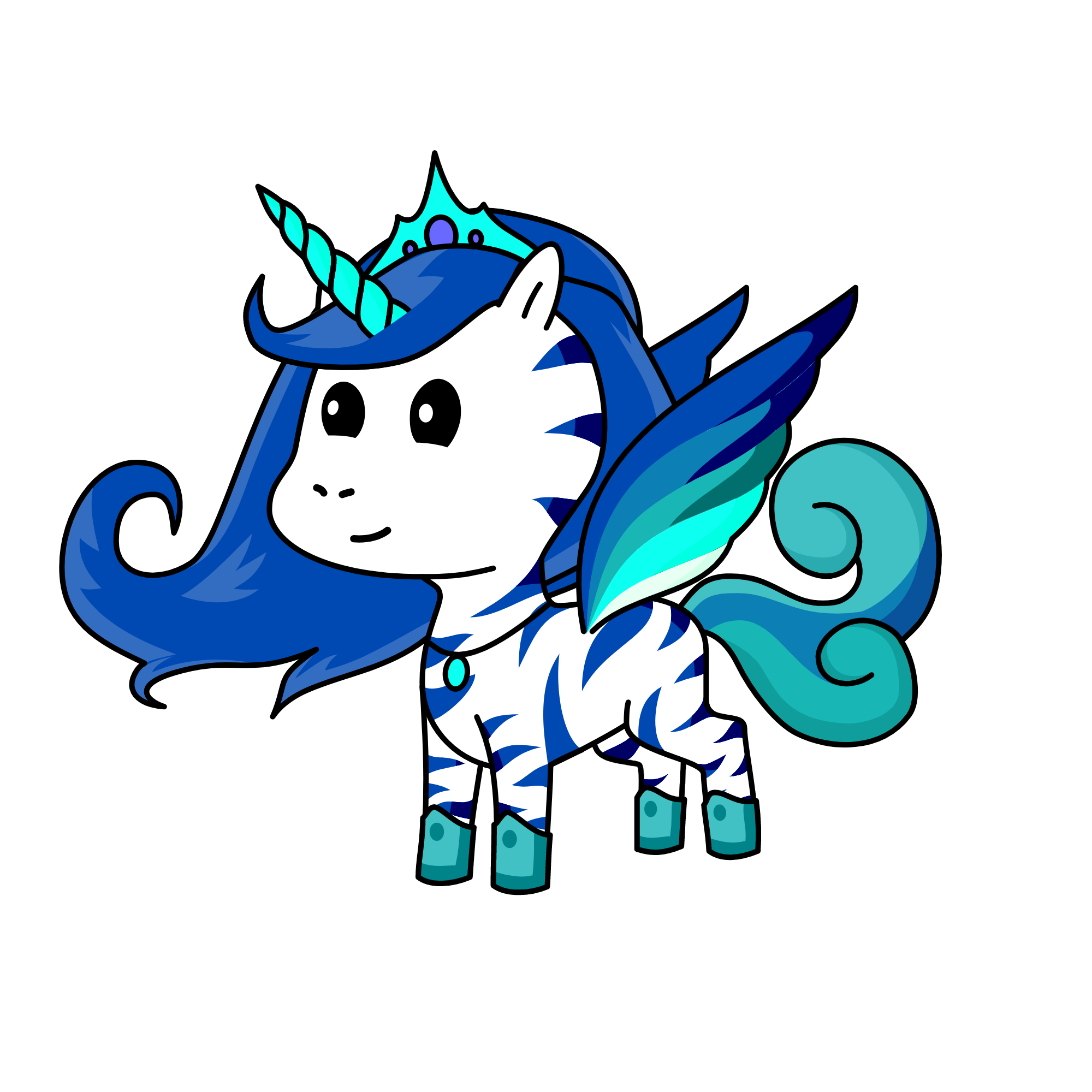 crystal love rairty, the unicorn