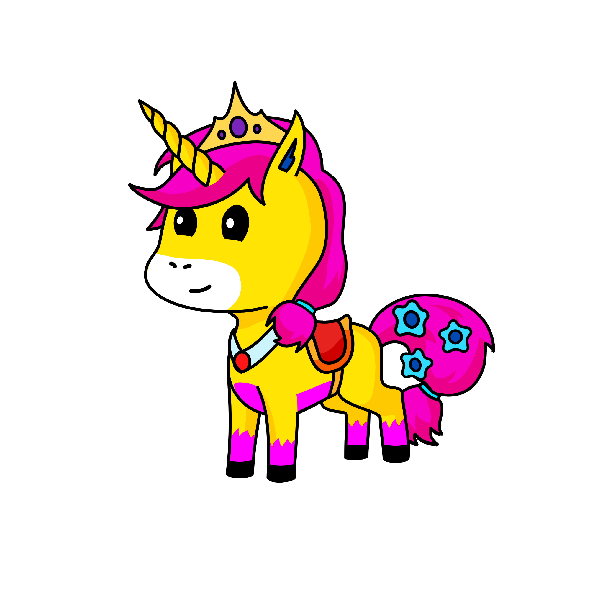 👑 , the unicorn