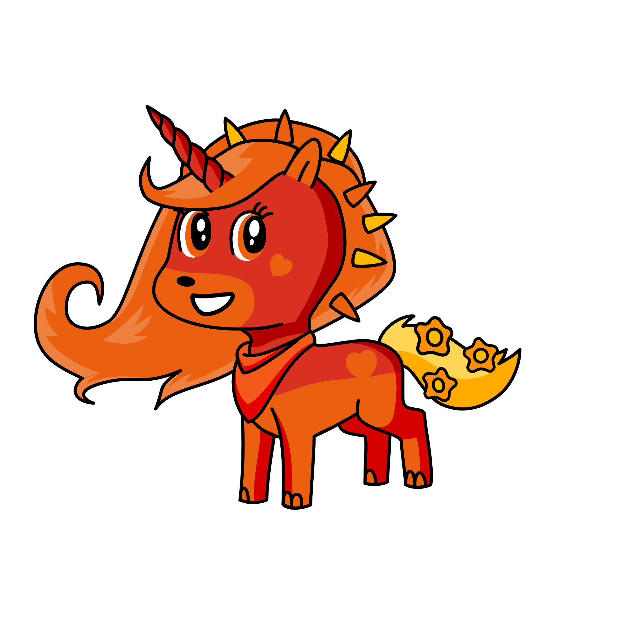 Fire Queen, the unicorn