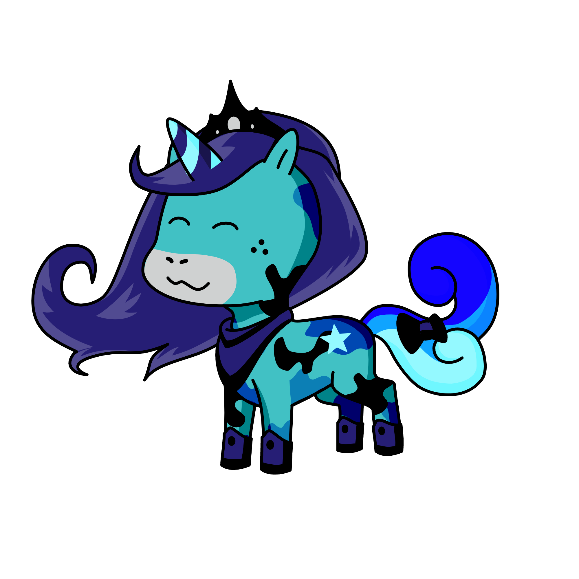 blacky, the unicorn