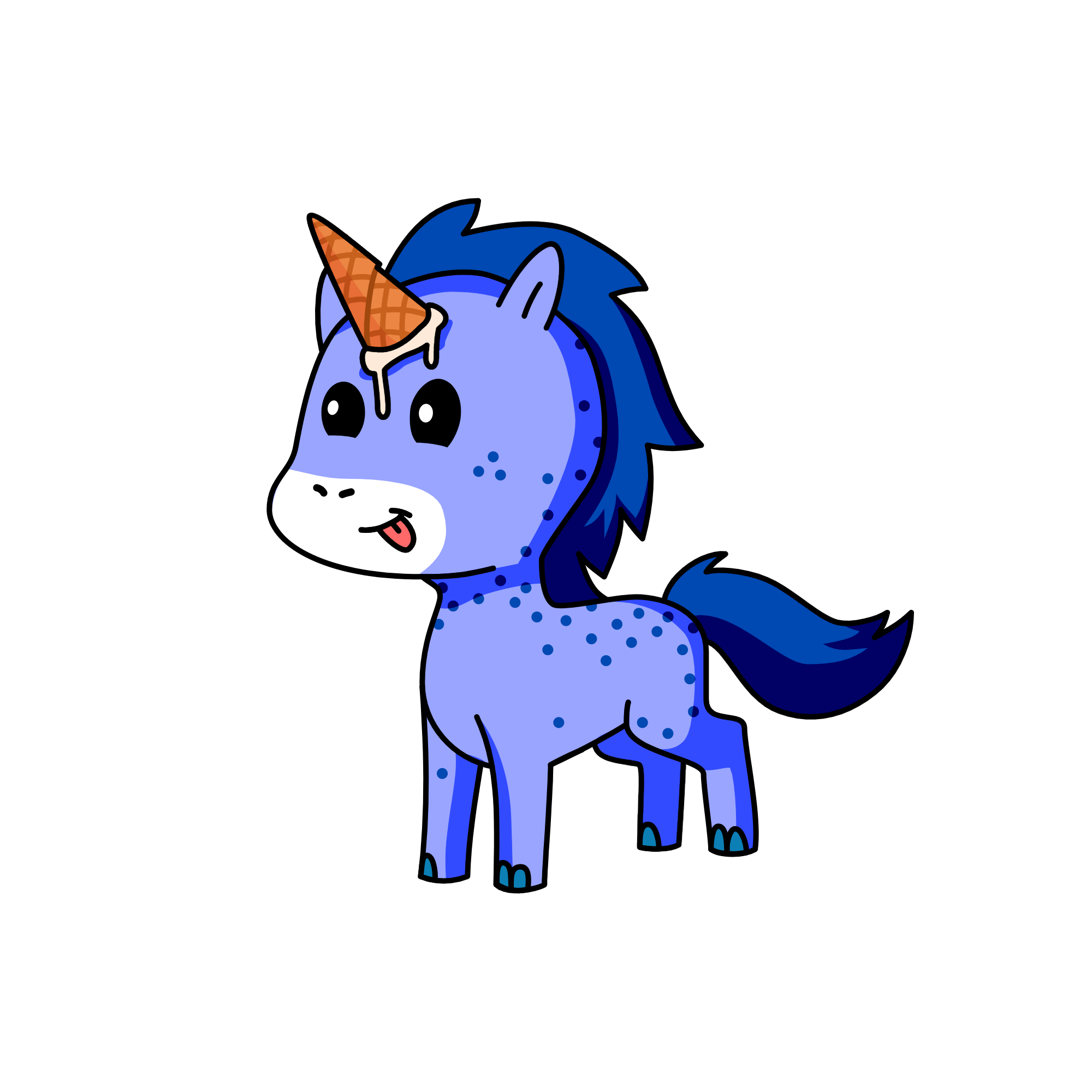 Blueberry Ice Cream 🍦, the unicorn