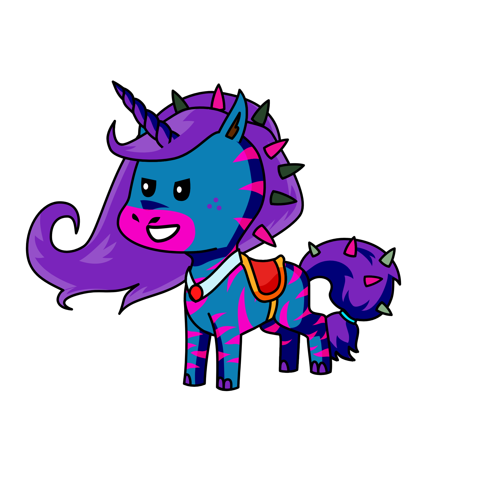 Blue King, the unicorn