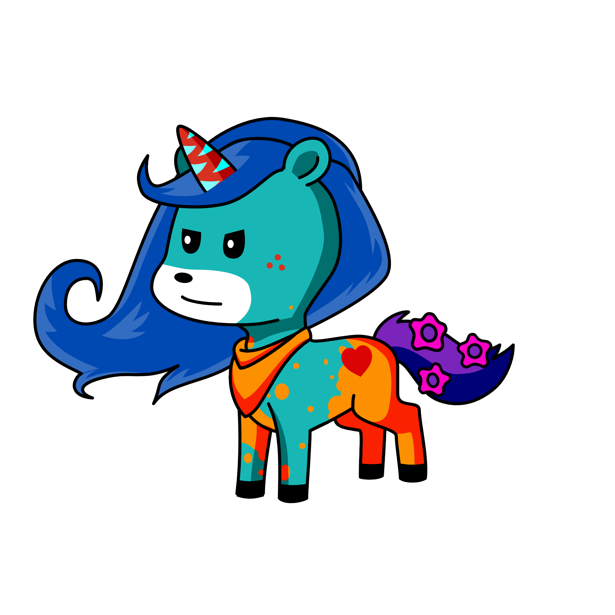 Aqua Queen, the unicorn