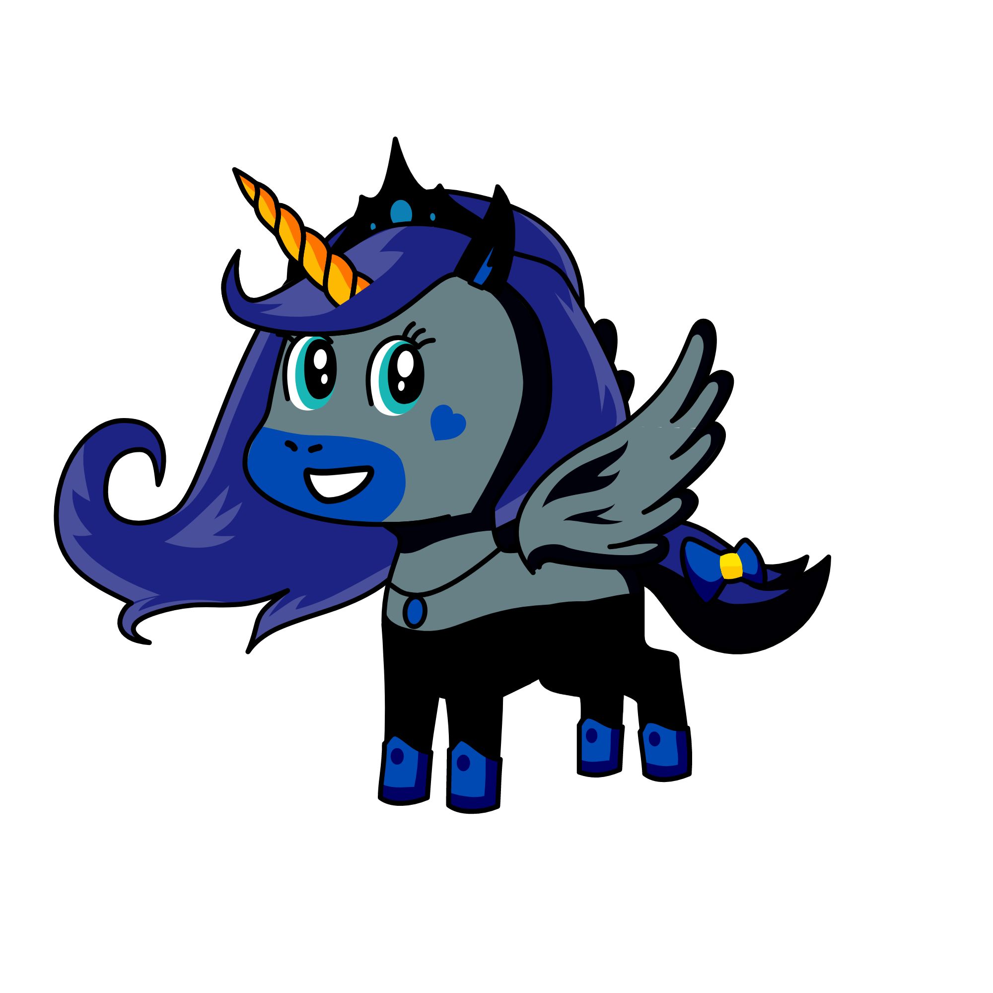 Blackie, the unicorn