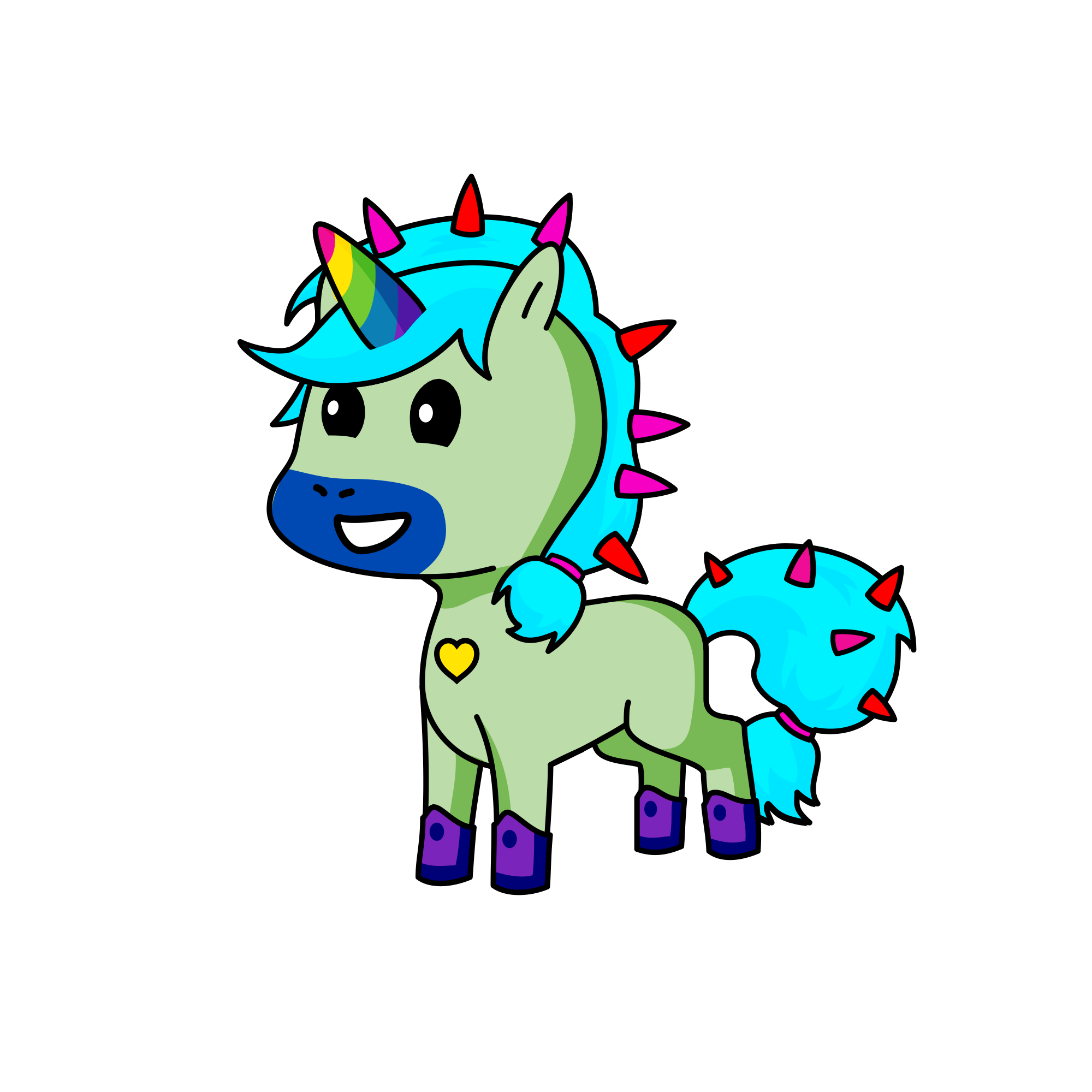 Rainbow, the unicorn
