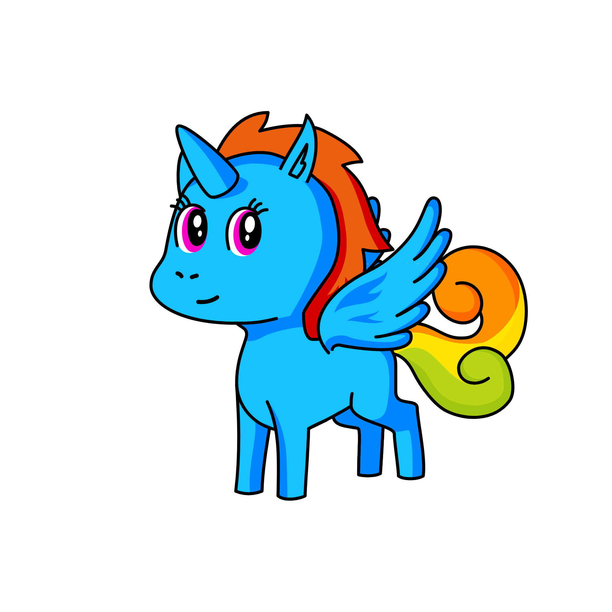 Rainbow dash, the unicorn