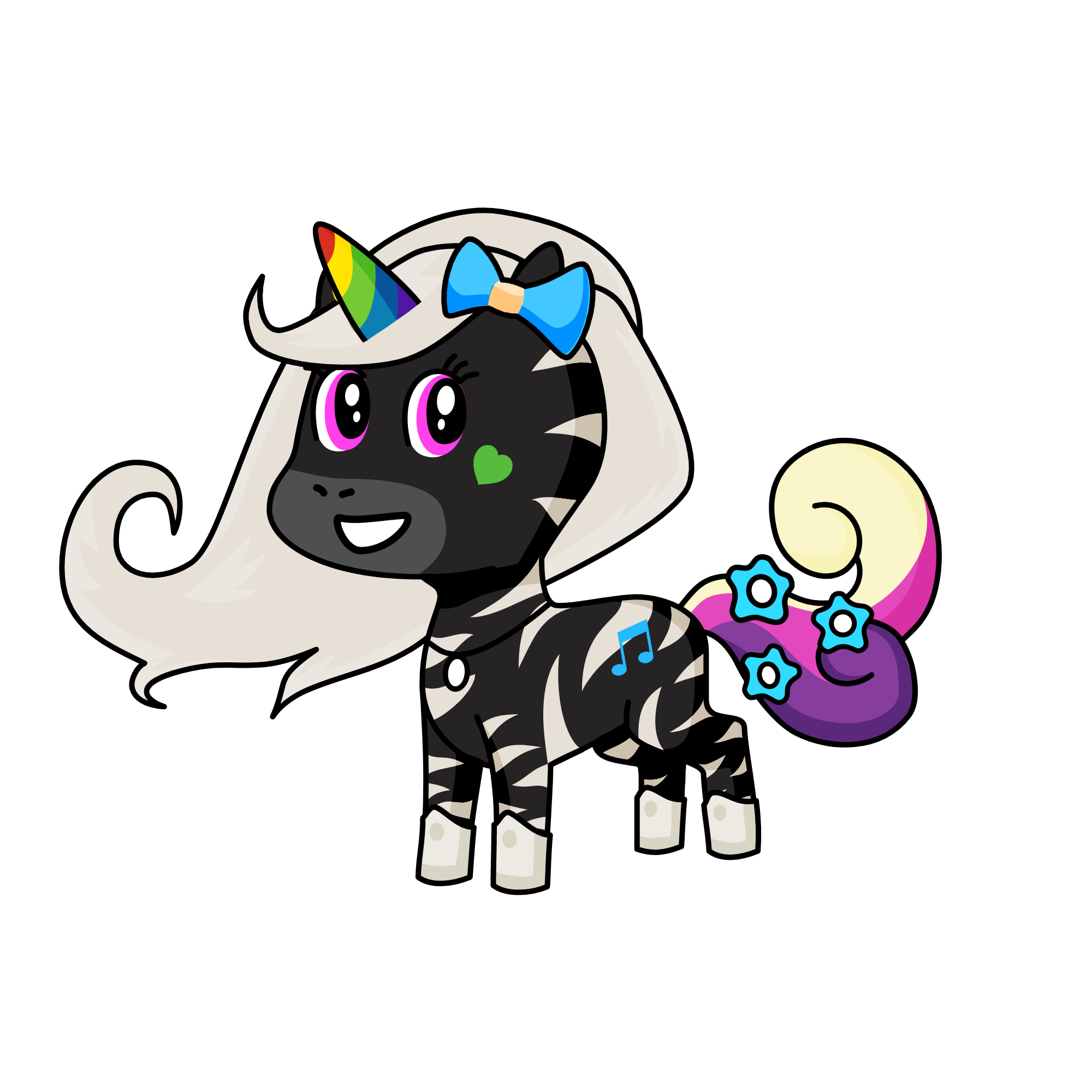 blackly, the unicorn
