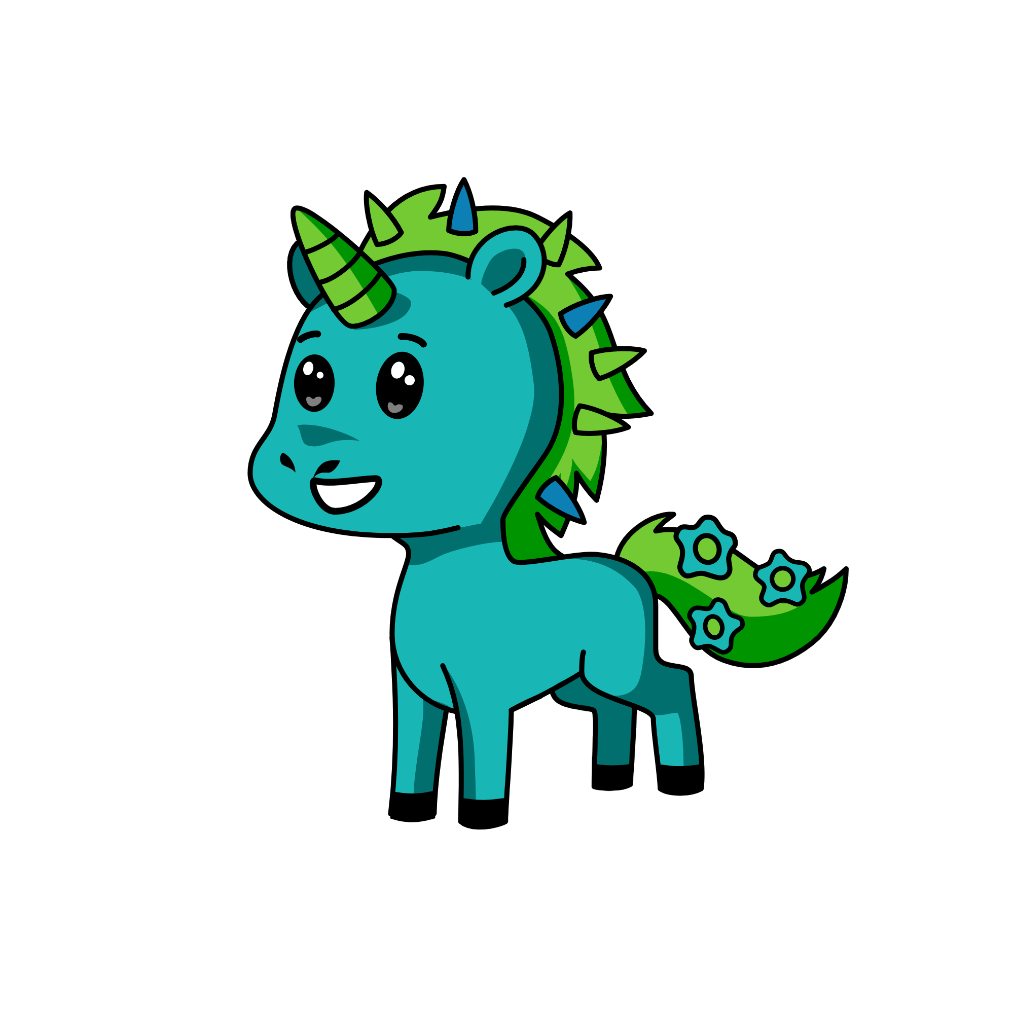 Spikey, the unicorn