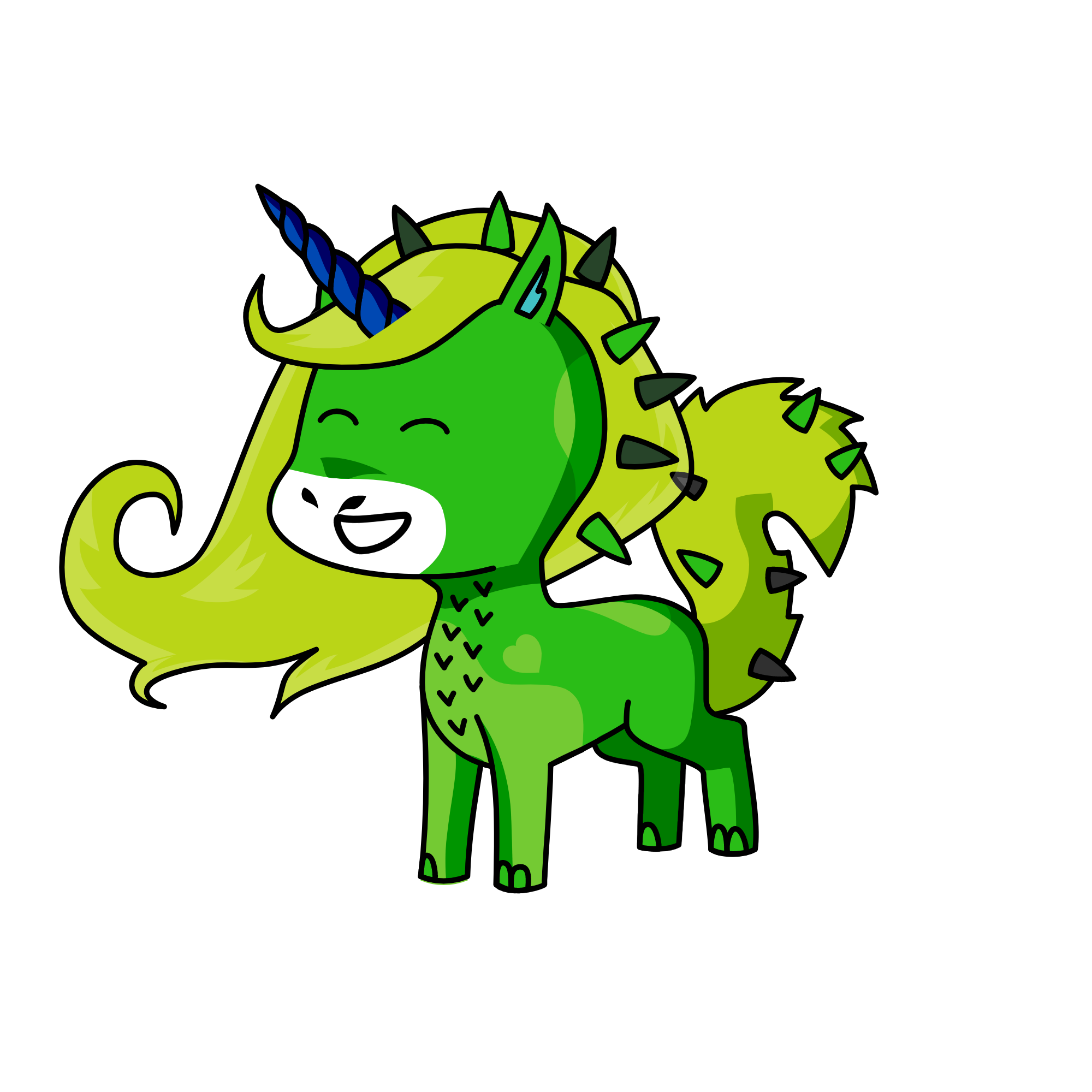 Spiky, the unicorn