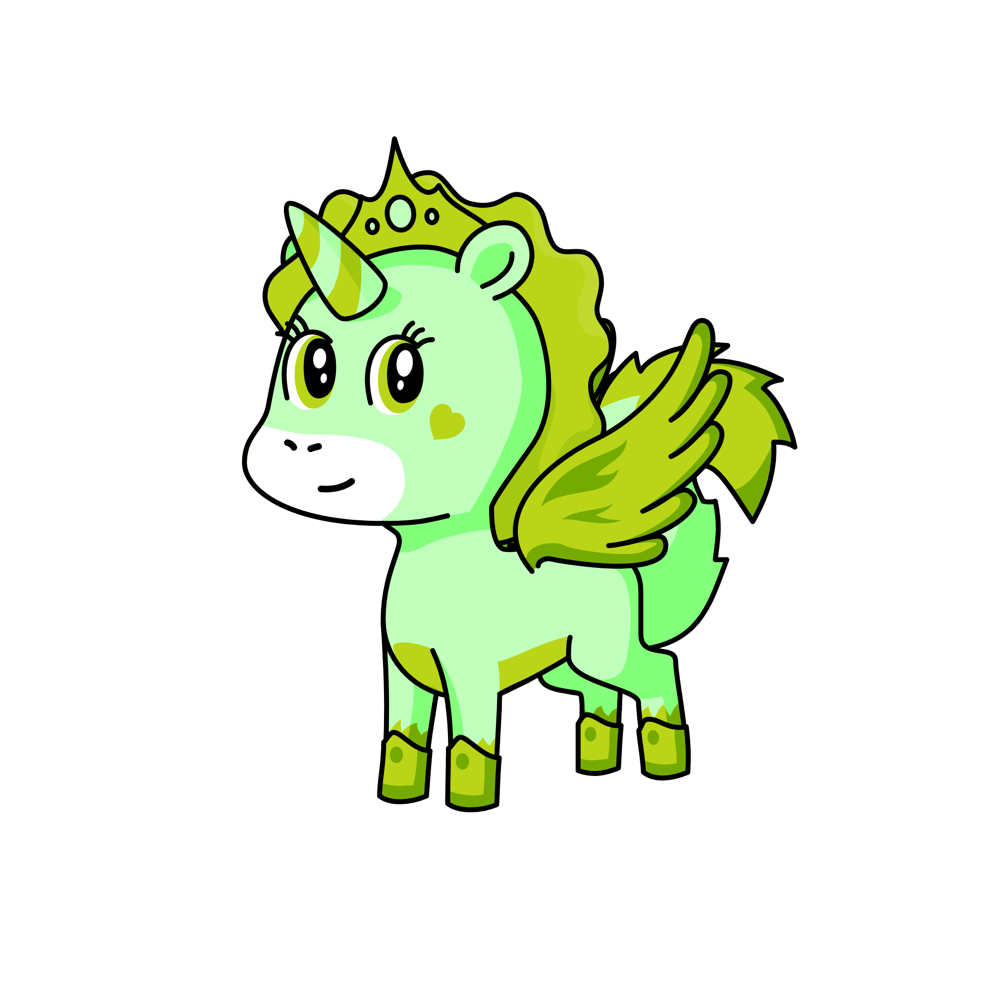 ms green apple, the unicorn