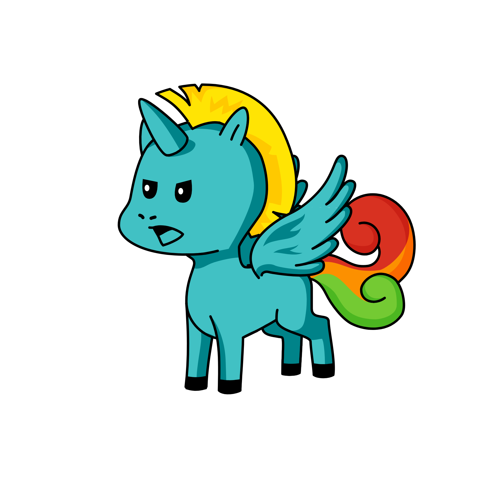 *not perfect*   rainbow dash, the unicorn