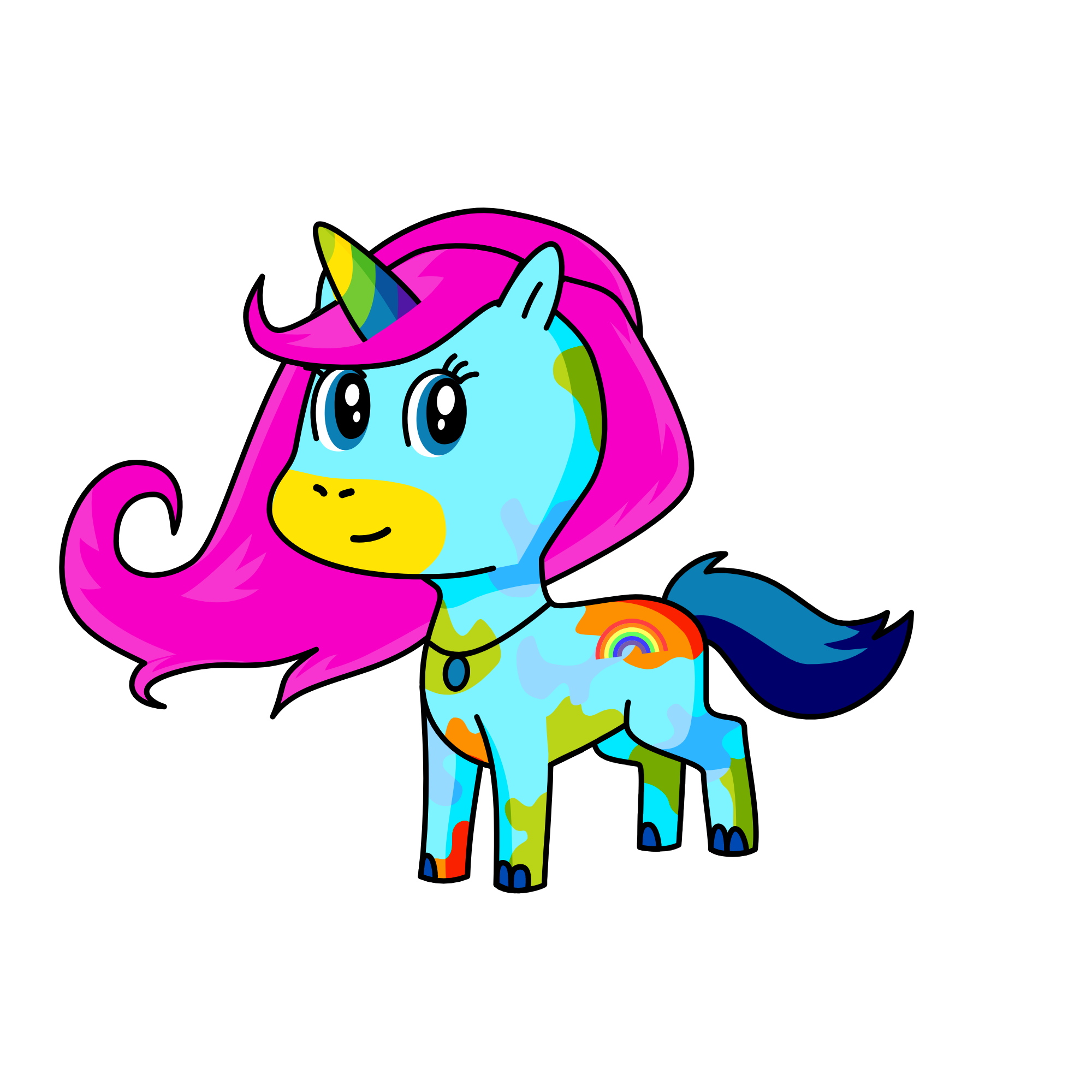 rainbow unicorn, the unicorn
