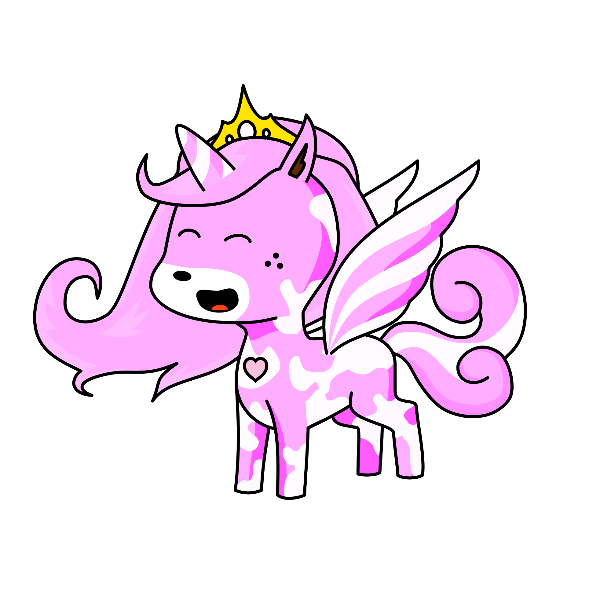 Princess bubblegum , the unicorn