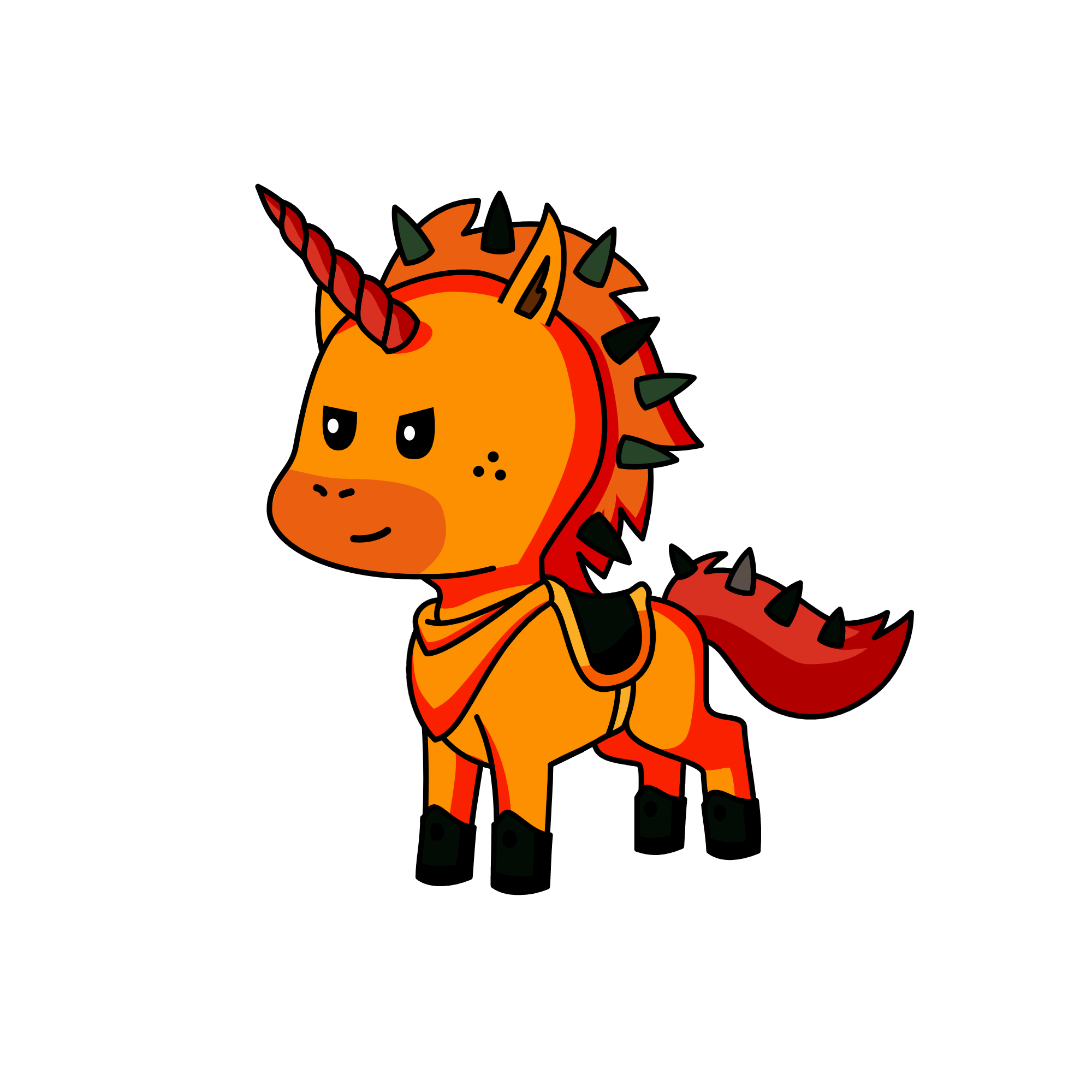 black n black, the unicorn
