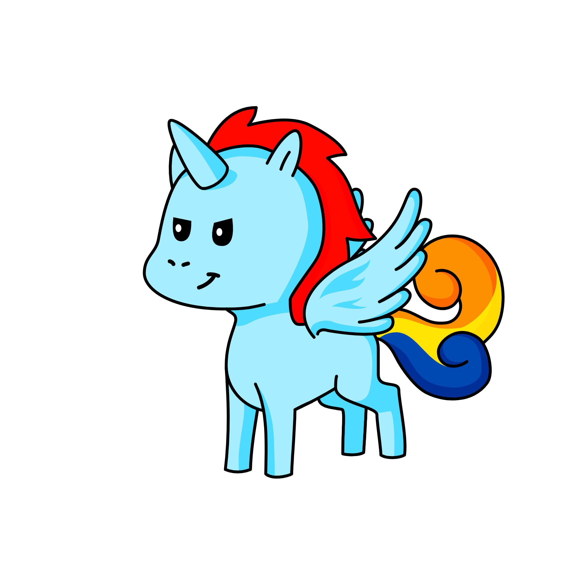 Rainbow dash, the unicorn