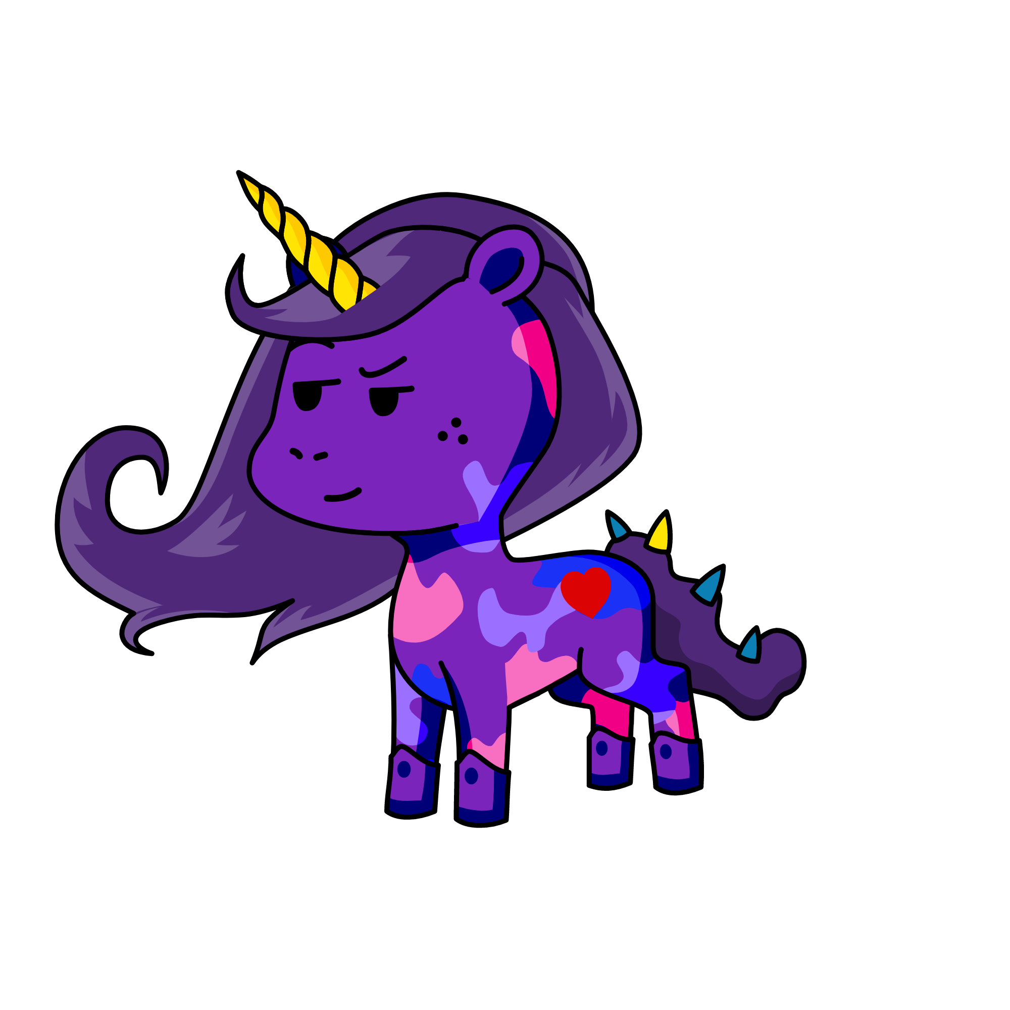 purple, the unicorn