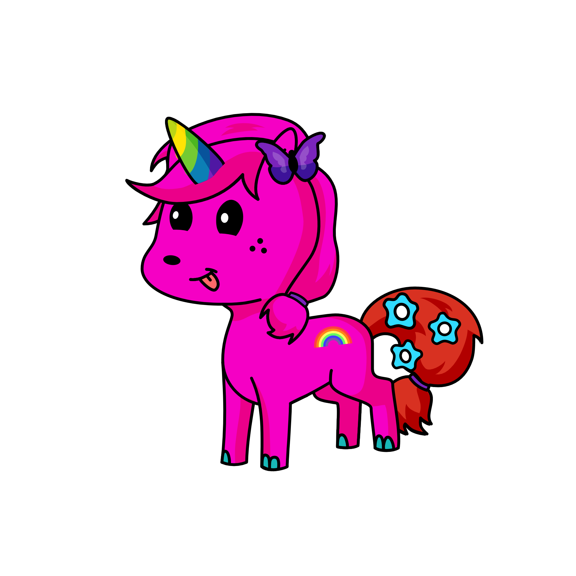 Rainbow, the unicorn