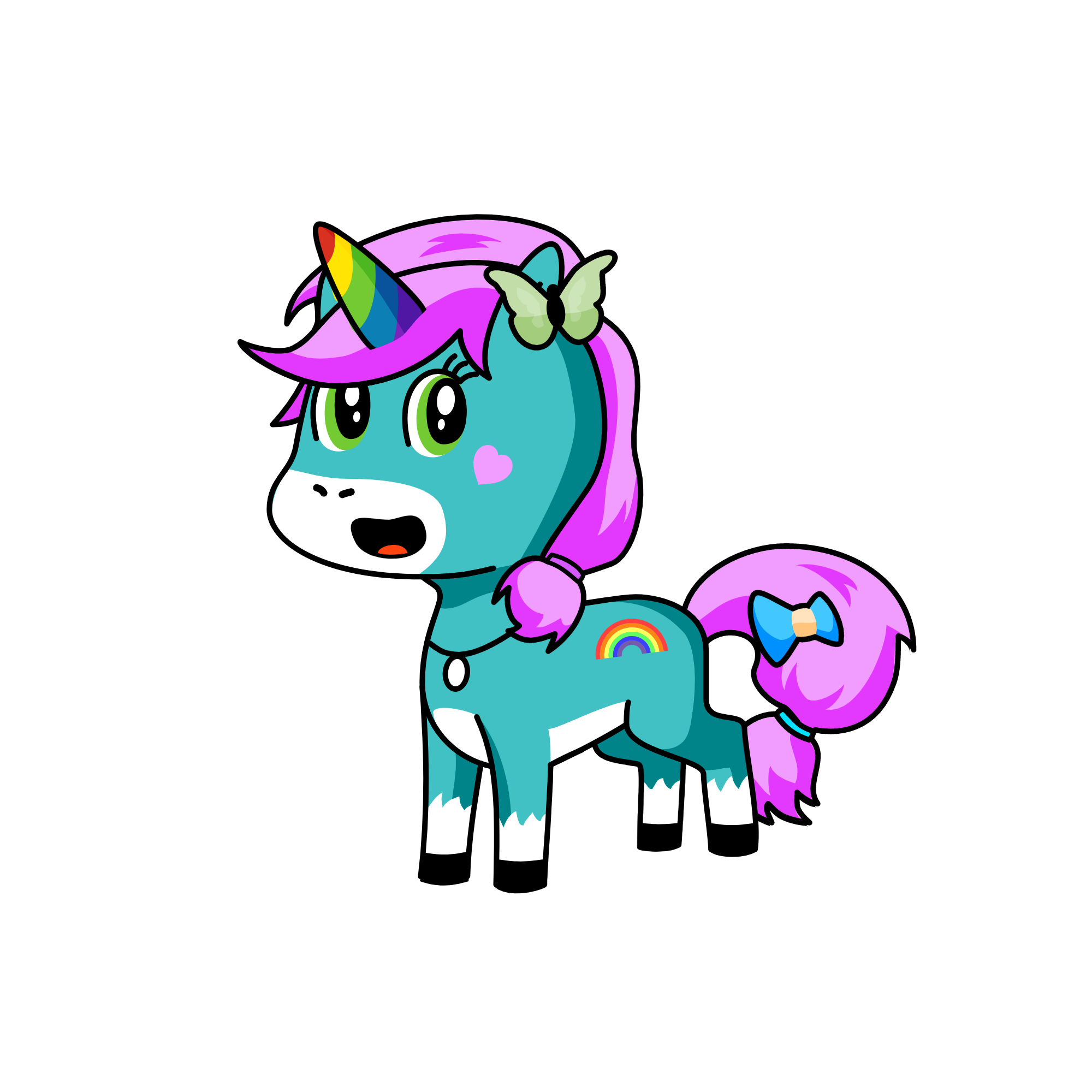 Rainbow, the unicorn