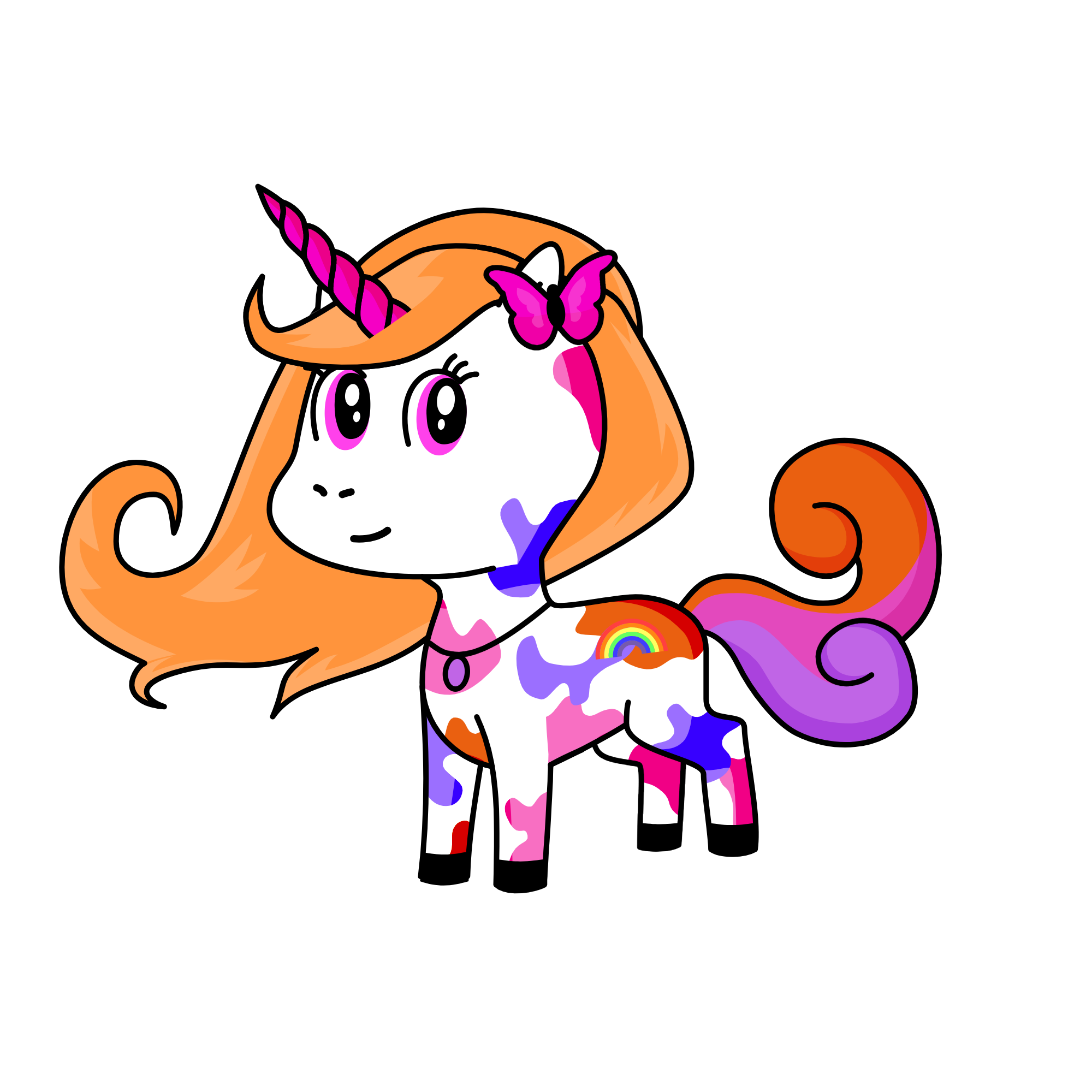 Sunset, the unicorn