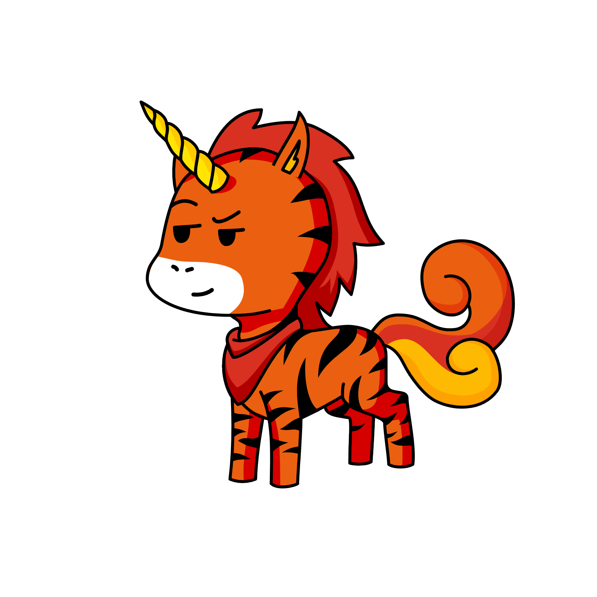 tiger, the unicorn