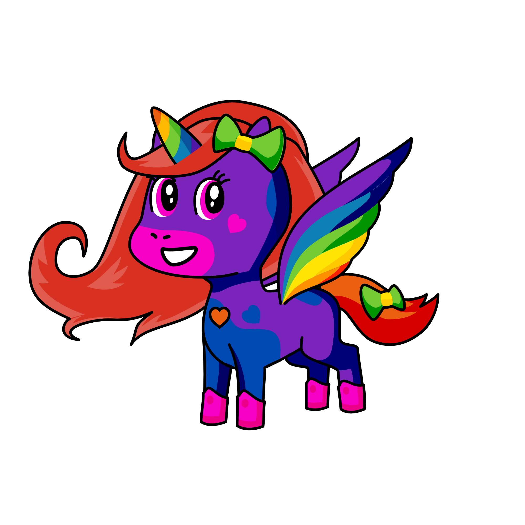 Rainbow, the unicorn