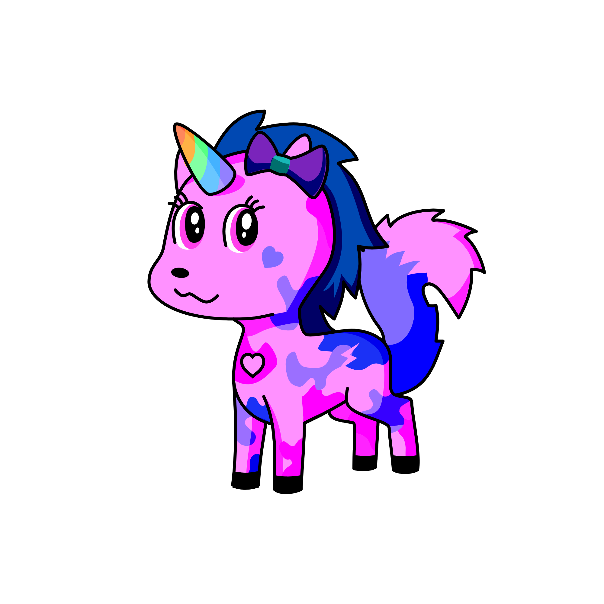 puffy foxygirl, the unicorn