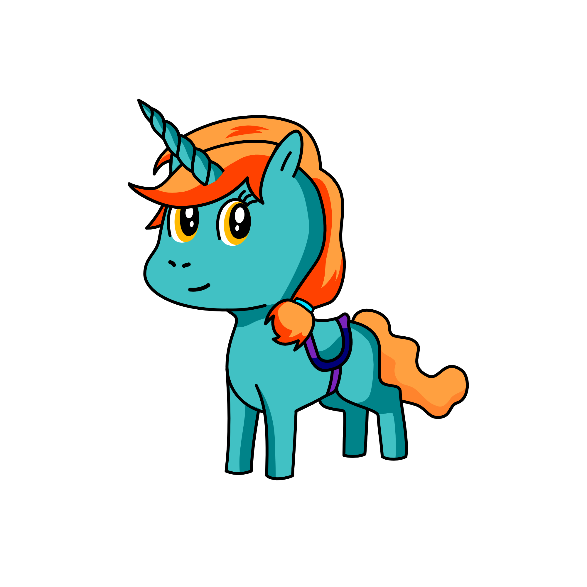 Almost Sassy Sadles, the unicorn