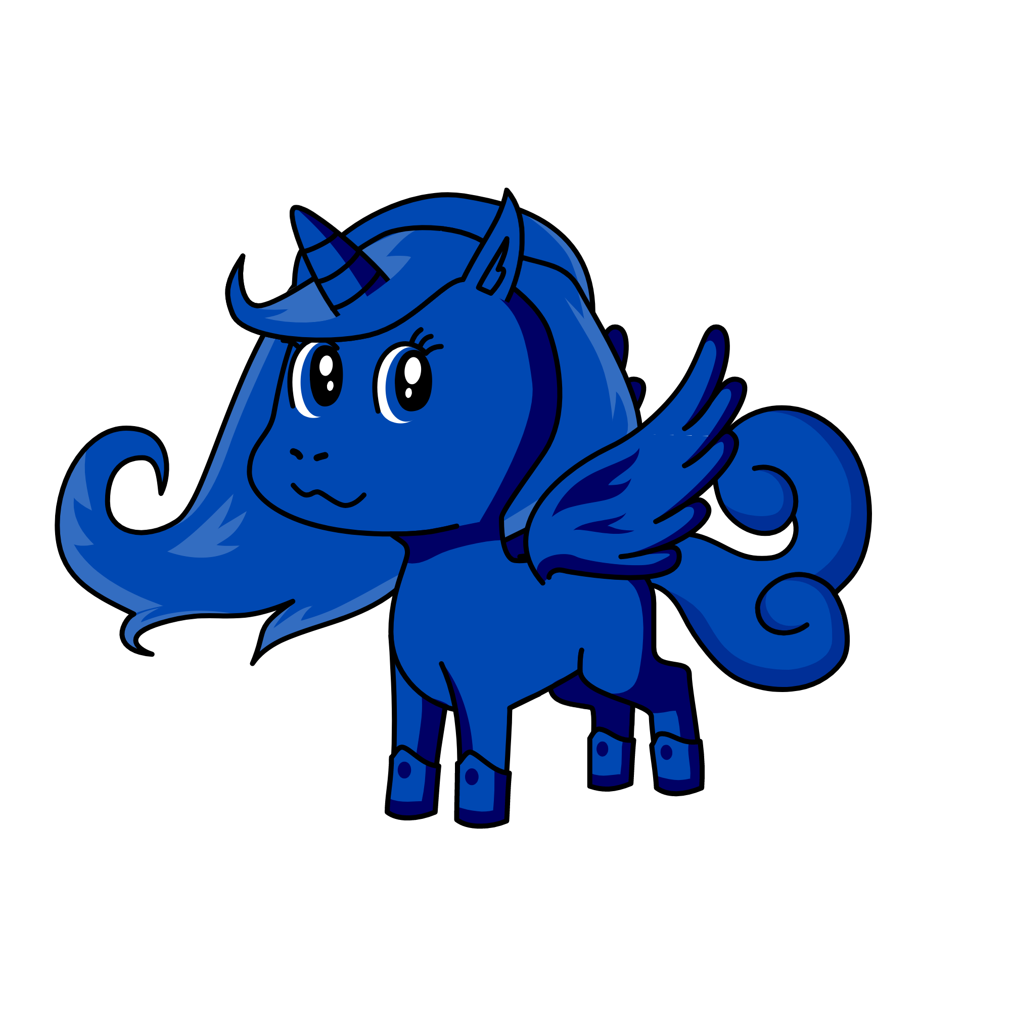 blue, the unicorn