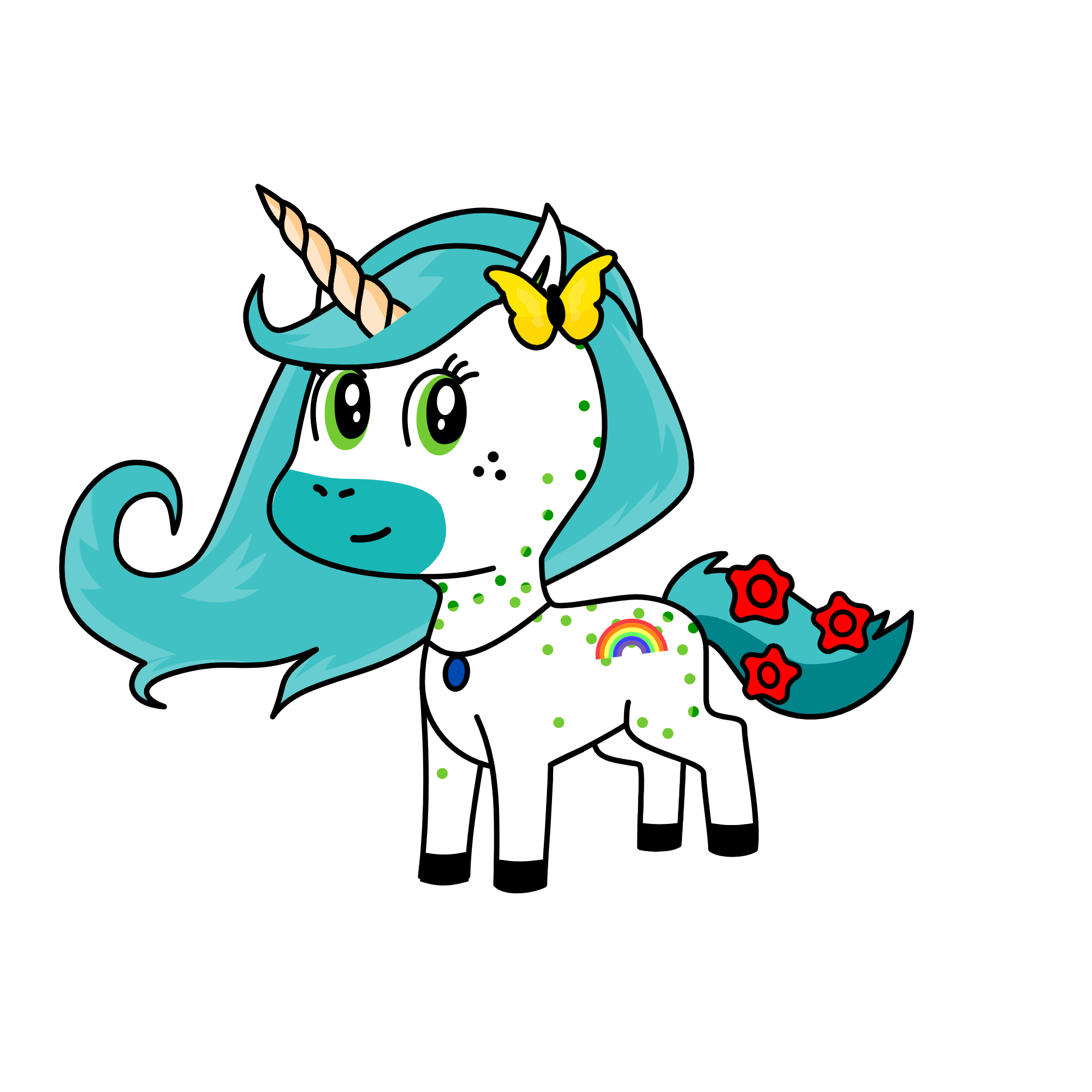 Pearly, the unicorn